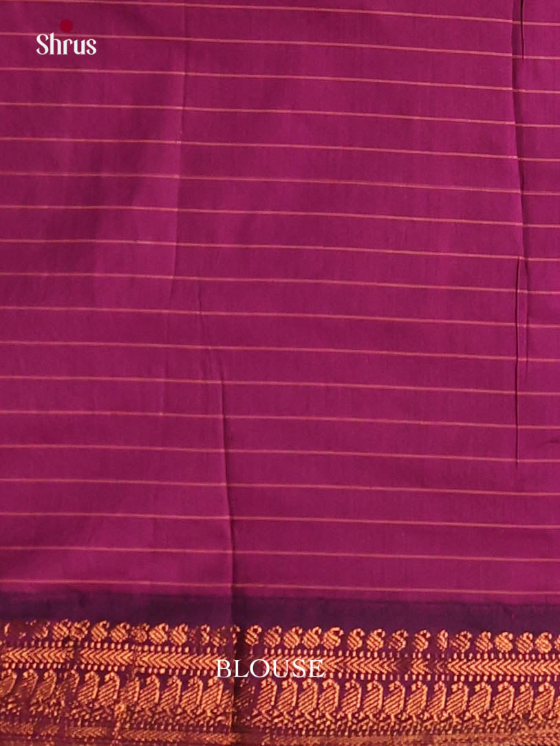 Mustard & Purple - Kalyani Cotton Saree