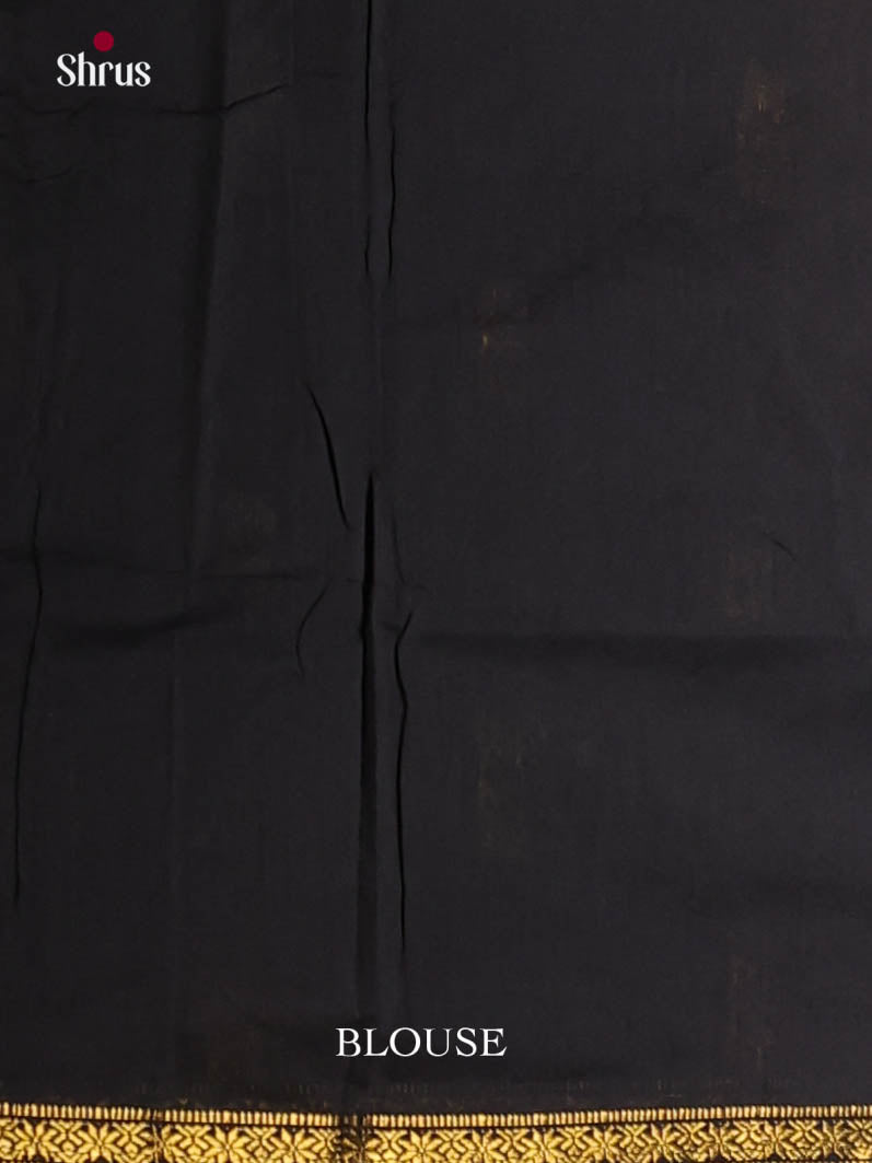 Brown & Black - Semi Maheshwari Saree