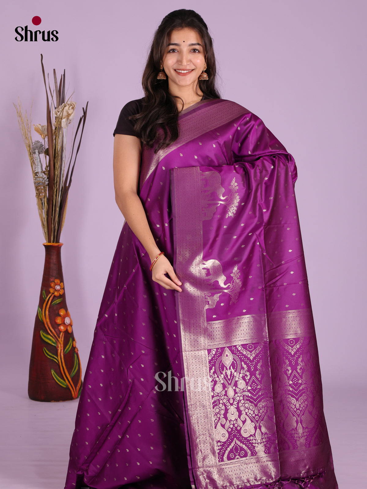 DJS24442 - Semi Softsilk Saree