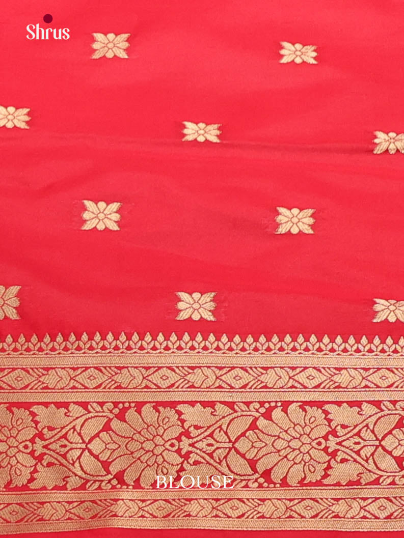 Red - Semi Softsilk Saree
