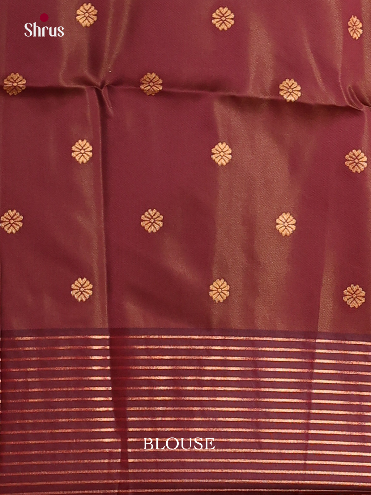 Brick & Maroon - Semi Softsilk Saree