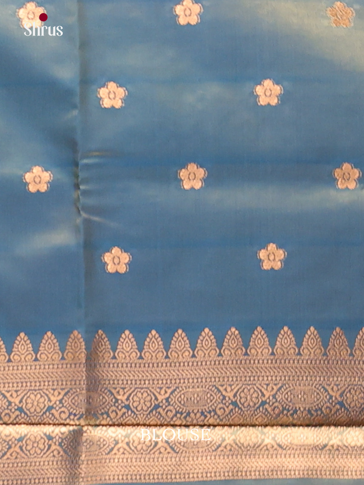 Brown & Blue - Semi Softsilk Saree