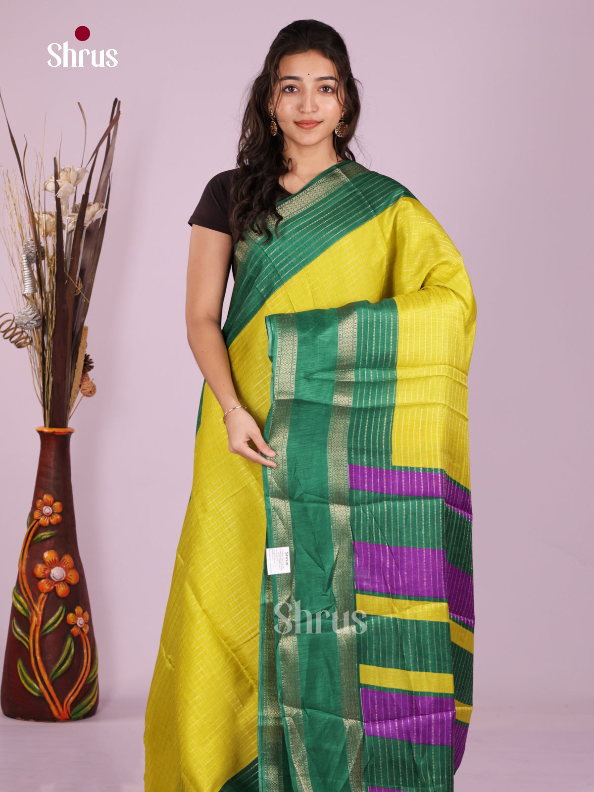 DJS25212 - Semi Mysoresilk Saree - Shop on Shrus.com