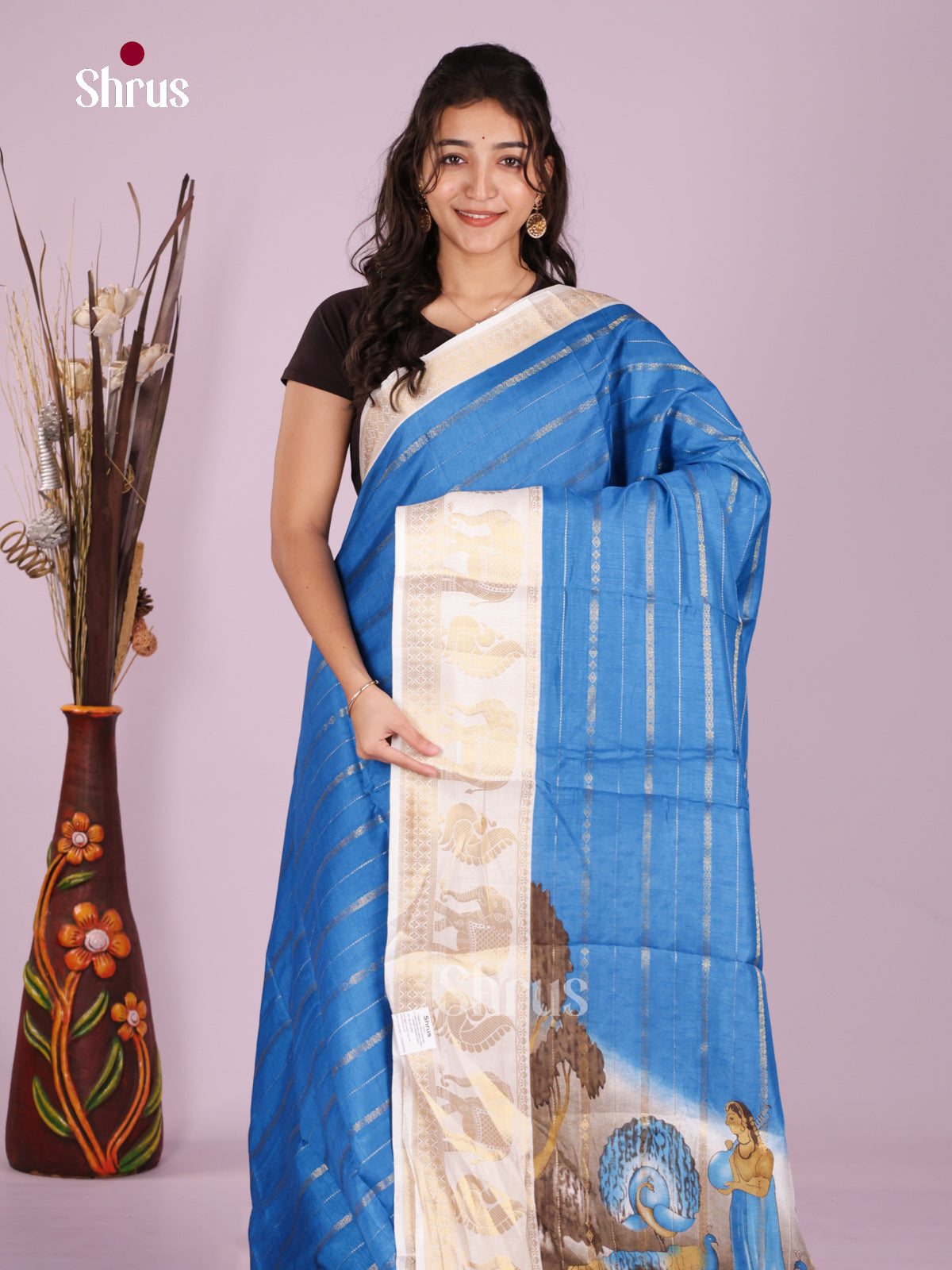 DJS25222 - Semi Mysoresilk Saree - Shop on Shrus.com