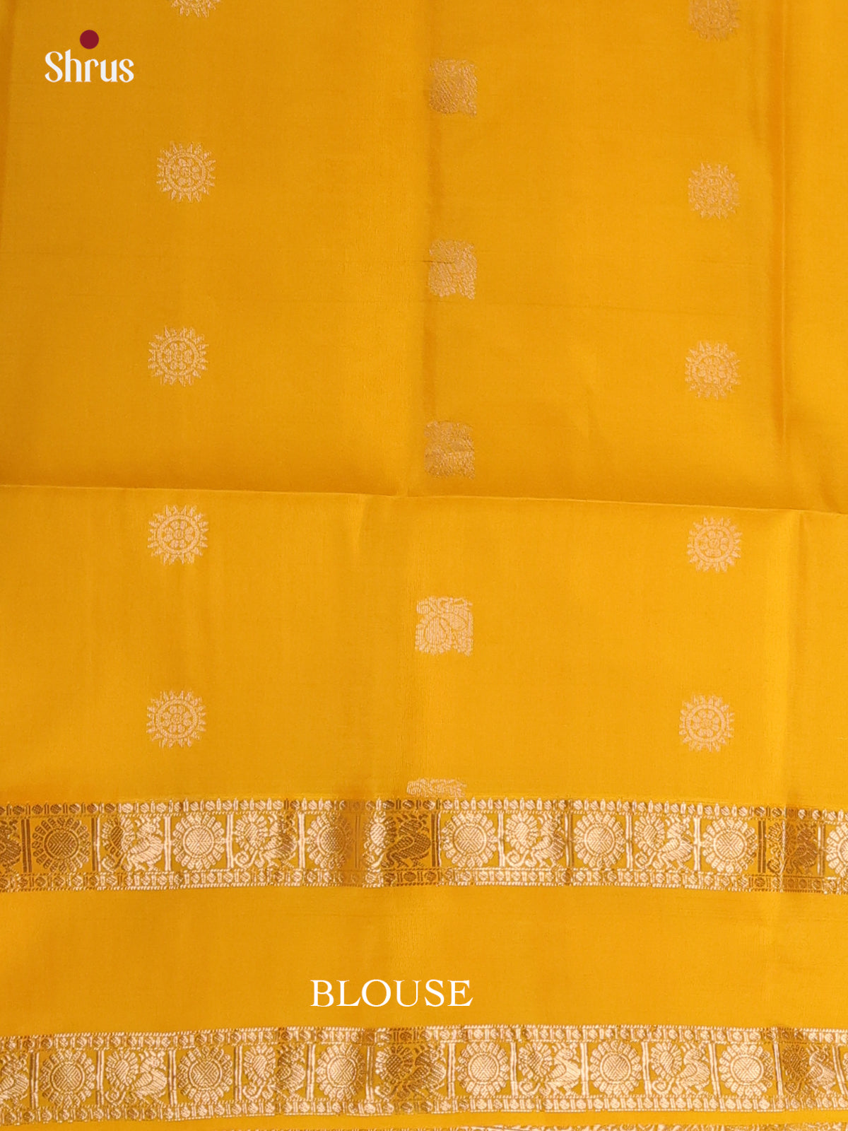 Contemporary Green & Yellow Soft Silk Saree gleams with gold zari peacock buttas