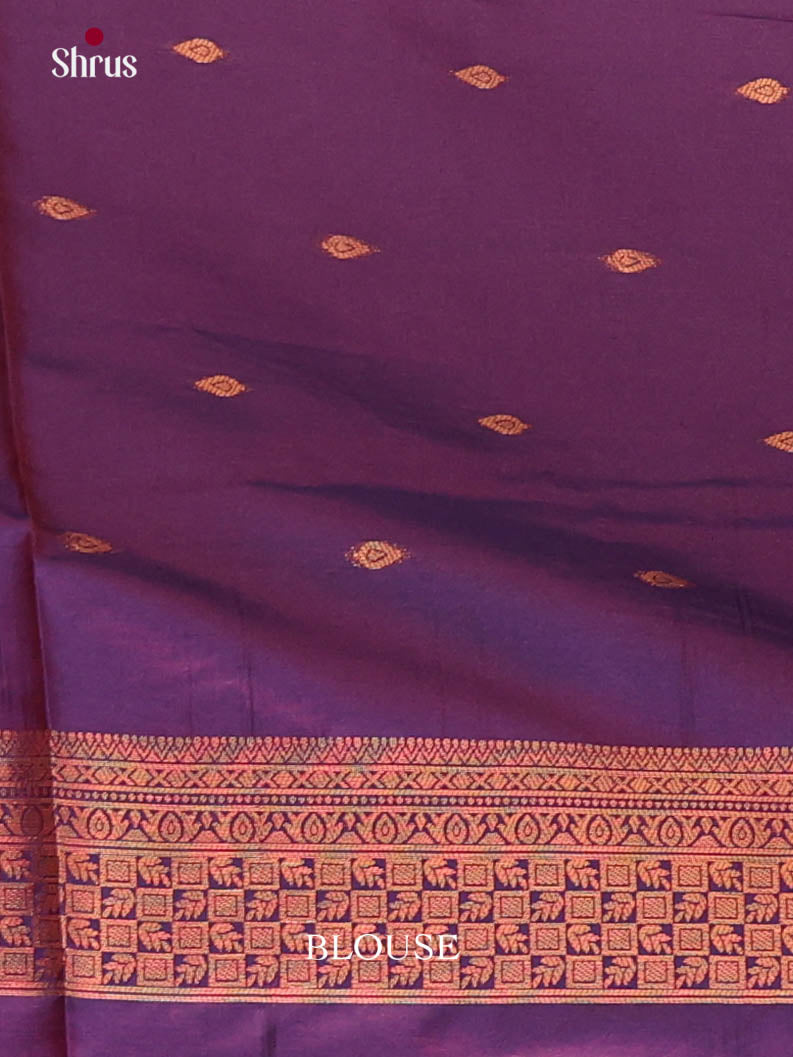 Pink & Violet - Semi Softsilk Saree