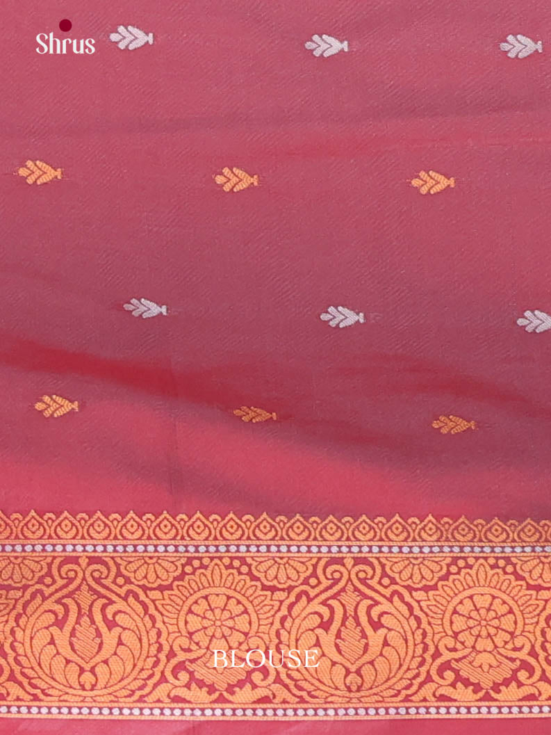 Green & Maroon- Semi Softsilk Saree