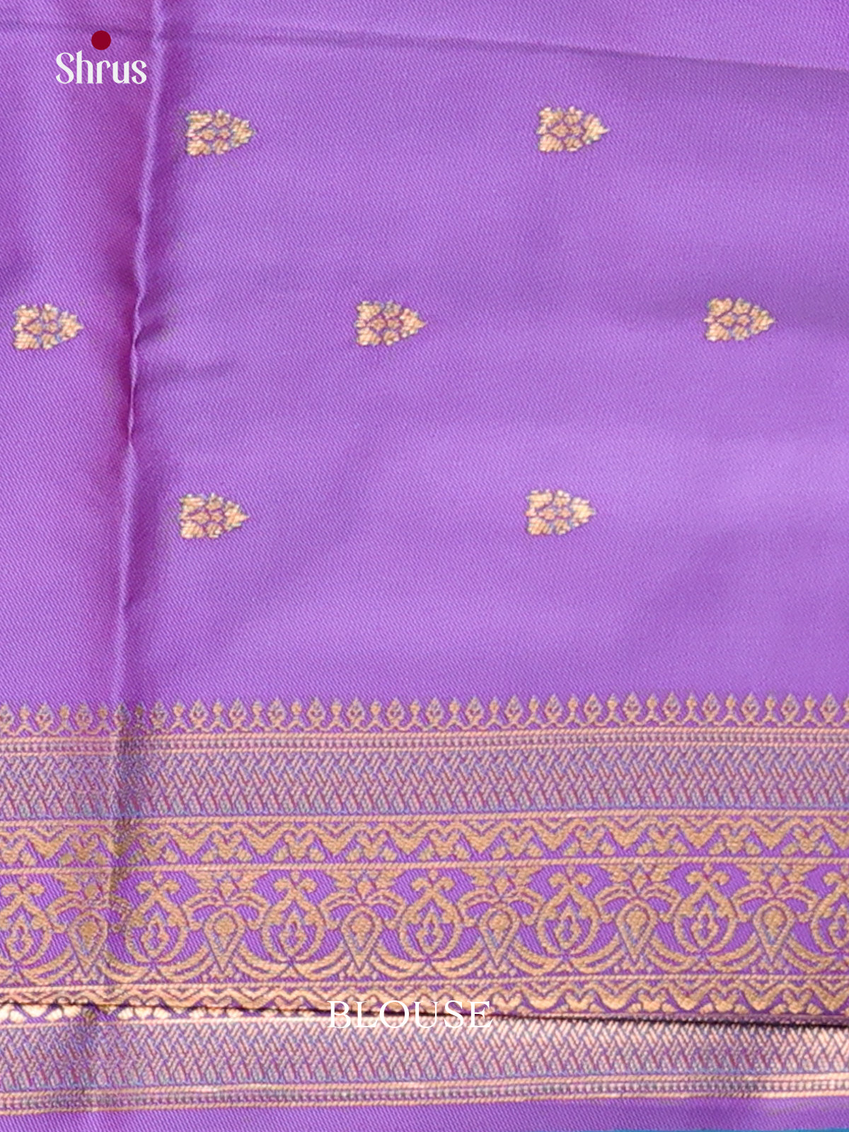 Blue & Purple - Semi Softsilk Saree