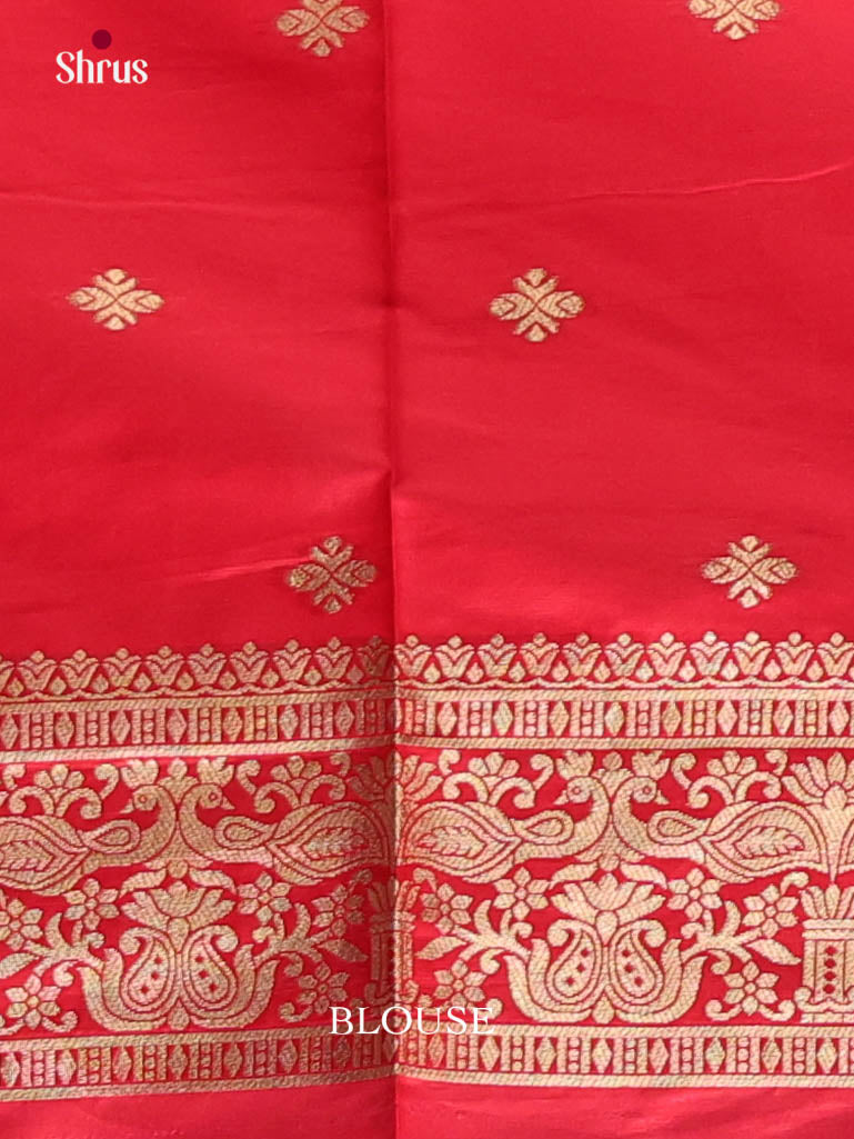 Red- Semi Softsilk Saree