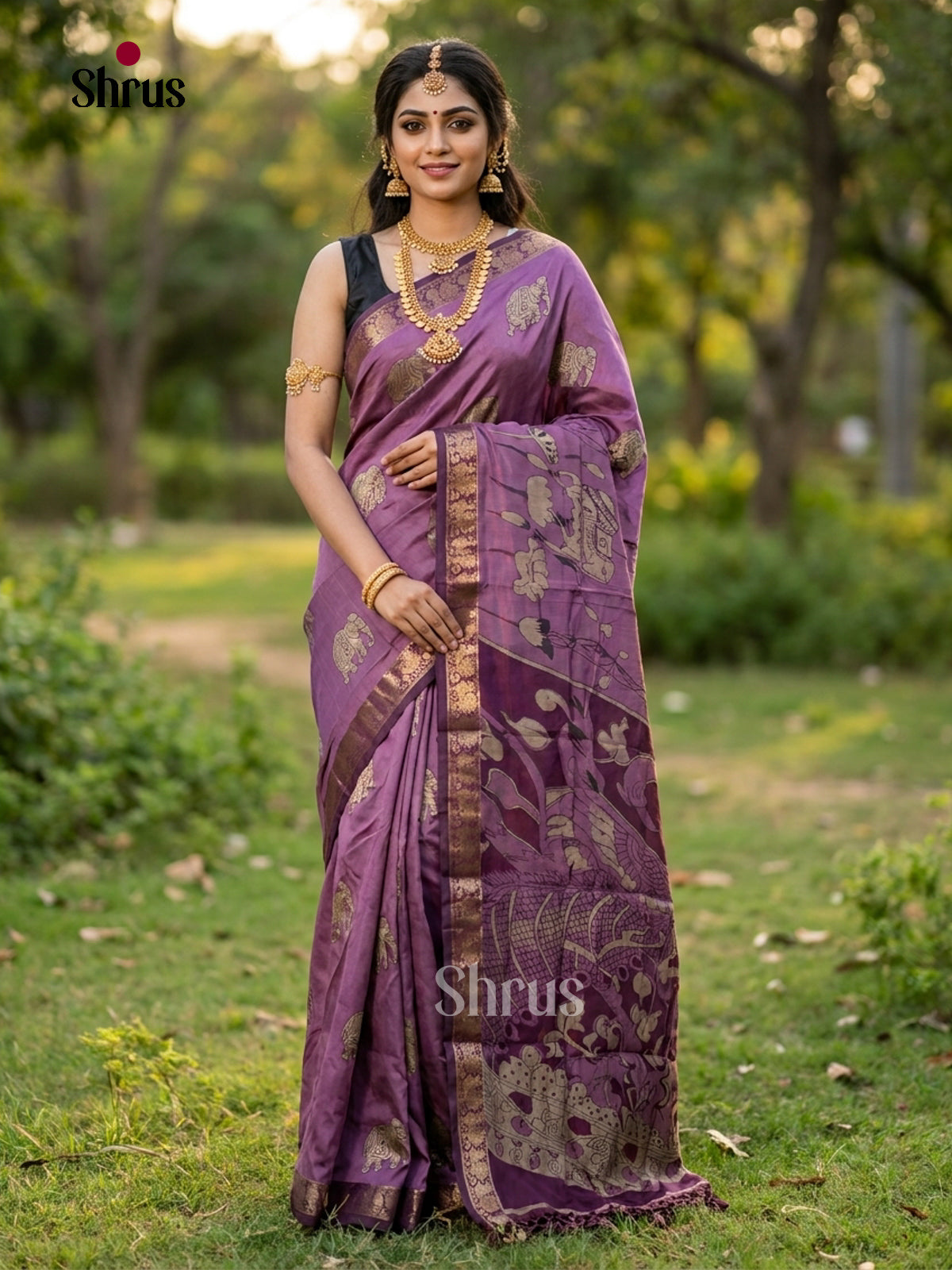 Purple - Semi Modal Saree