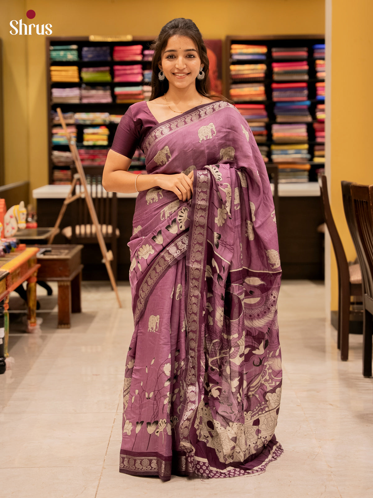 Purple - Semi Modal Saree