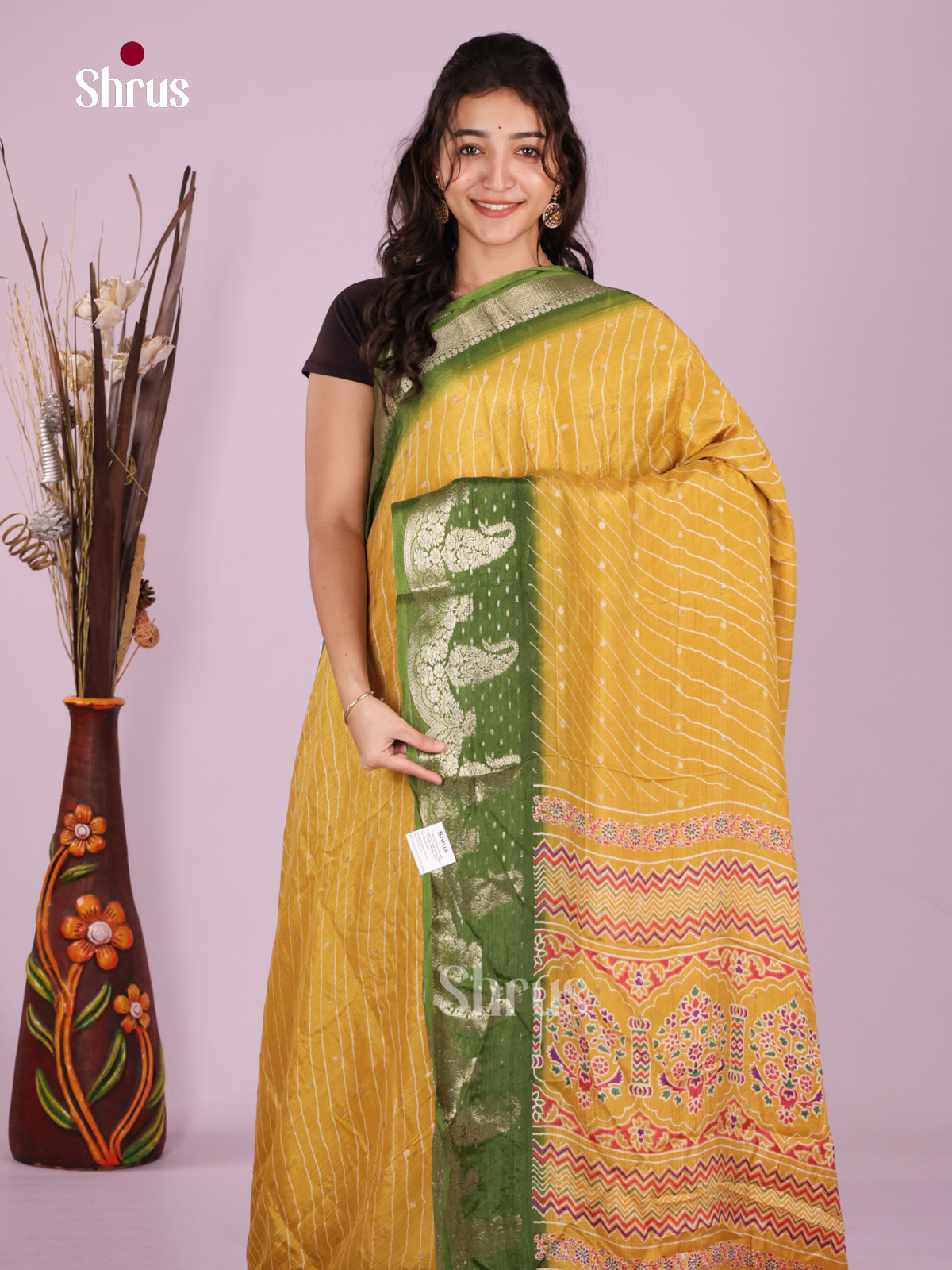 DJS27137 - Semi Mysoresilk Saree - Shop on Shrus.com