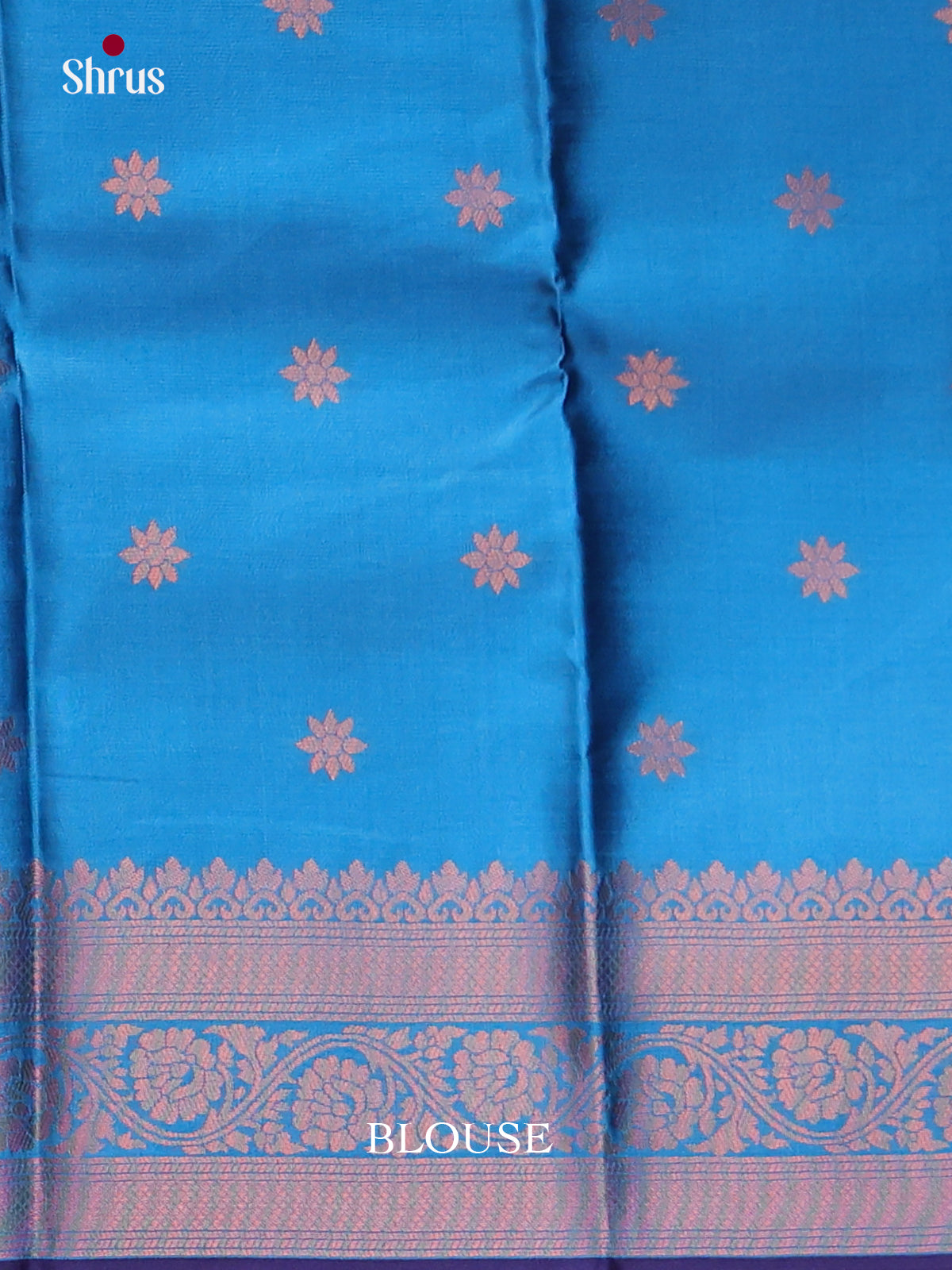 Navy Blue & Blue - Semi Softsilk Saree - Shop on Shrus.com