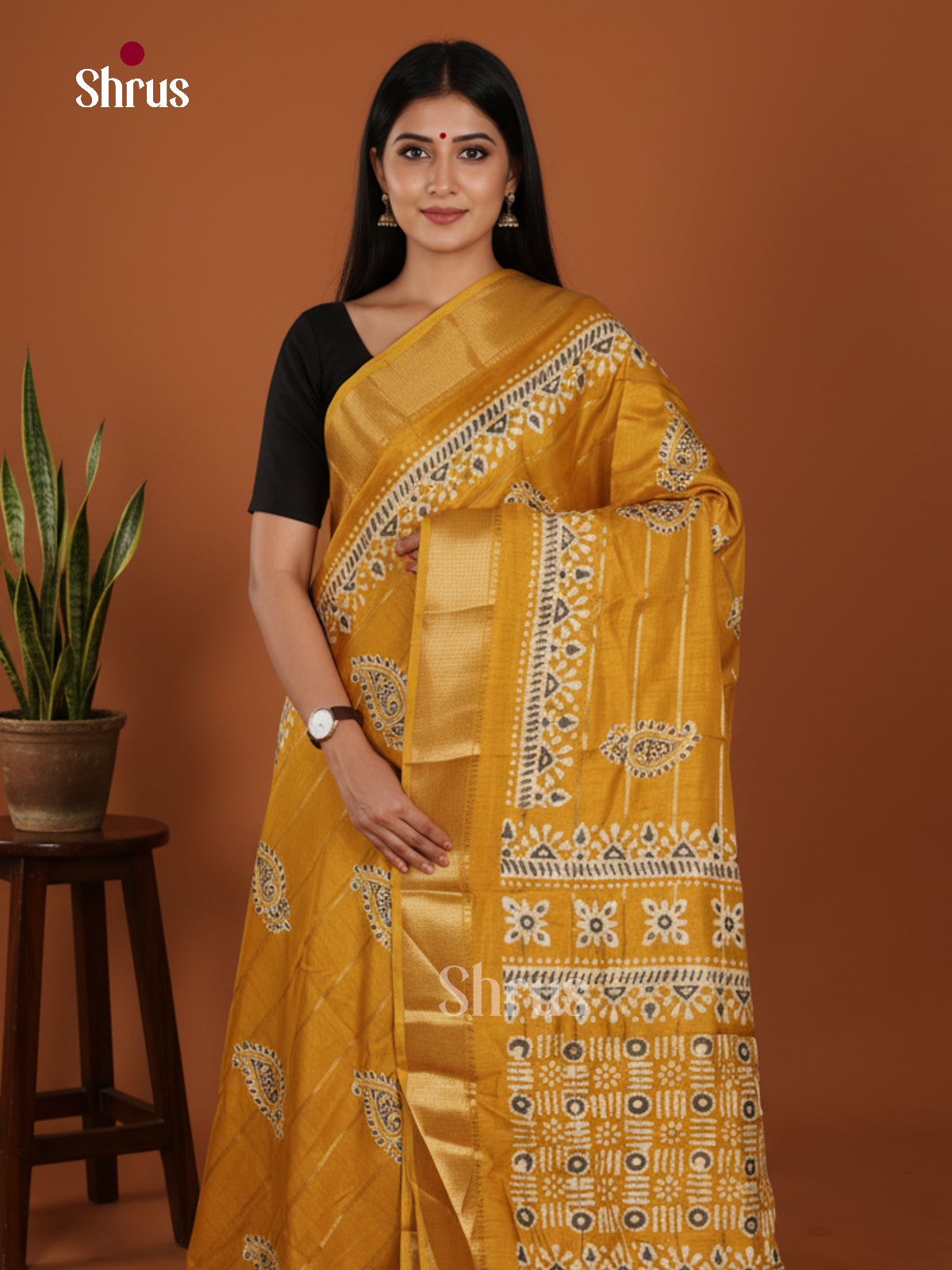 DJS28386 - Semi Crepe Saree - Shop on Shrus.com