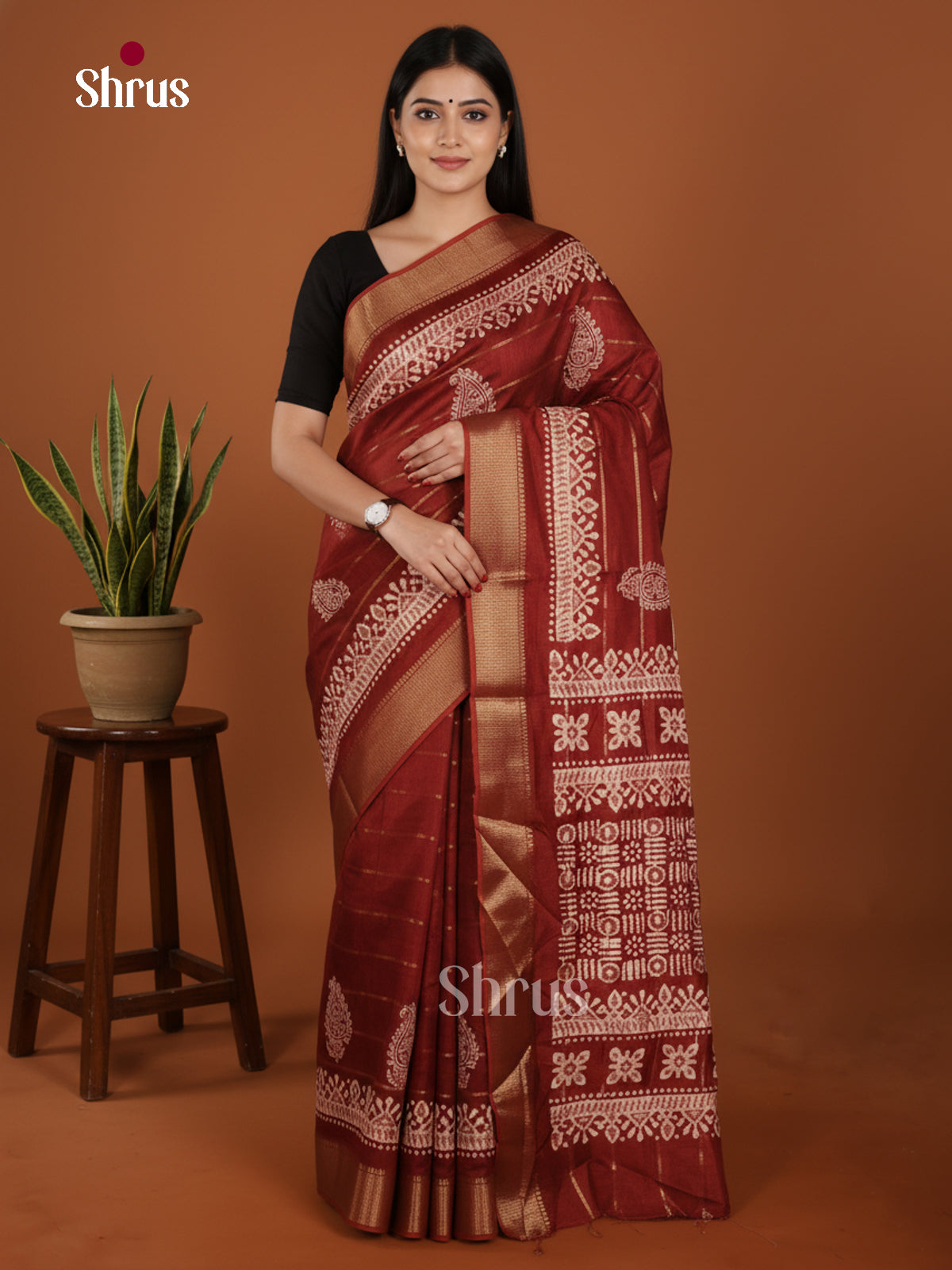 DJS28387 - Semi Crepe Saree - Shop on Shrus.com