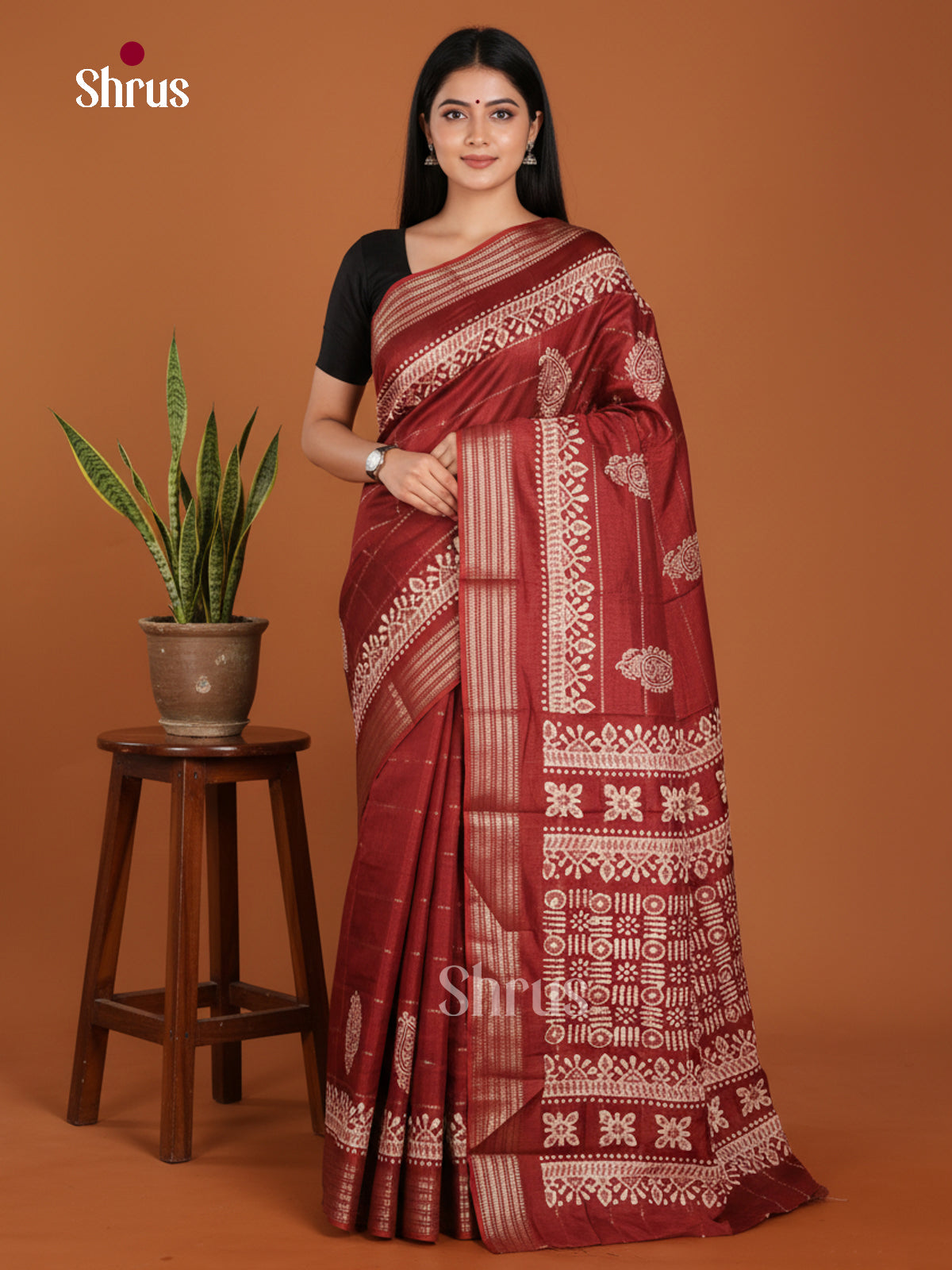 DJS28391 - Semi Crepe Saree - Shop on Shrus.com