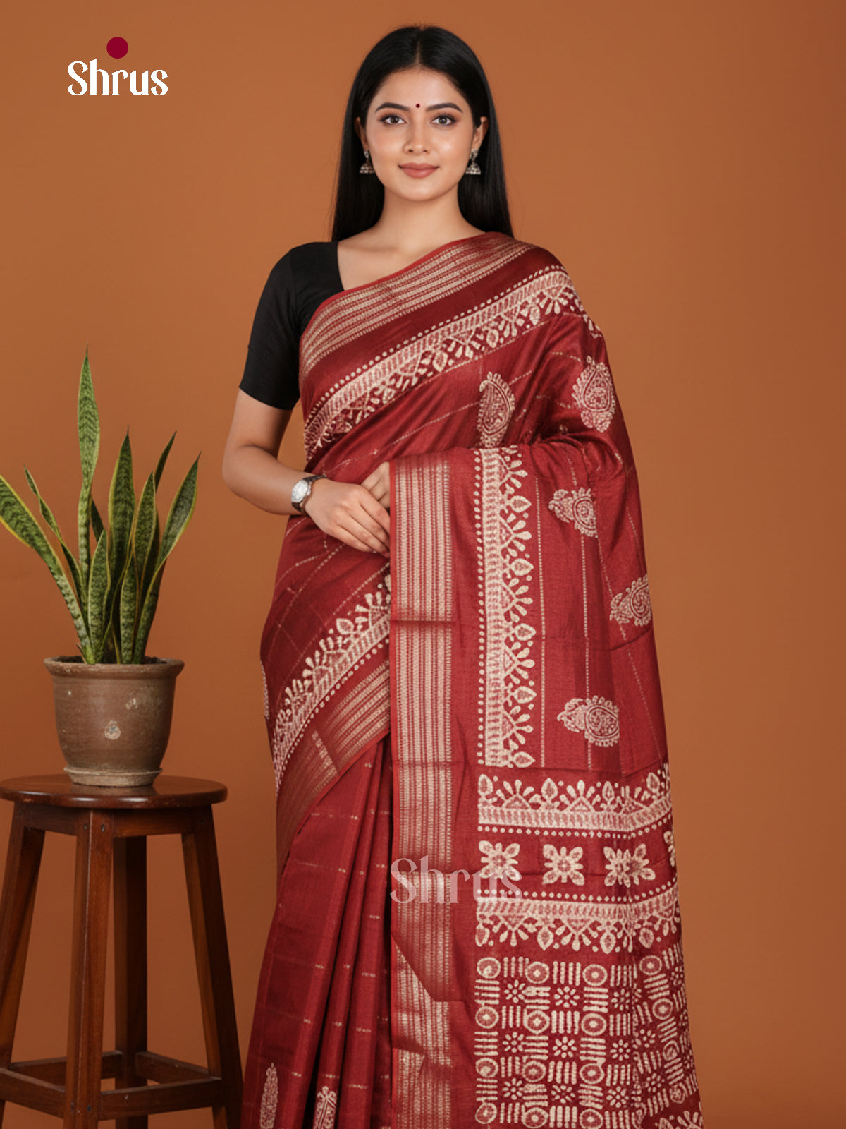 DJS28391 - Semi Crepe Saree - Shop on Shrus.com