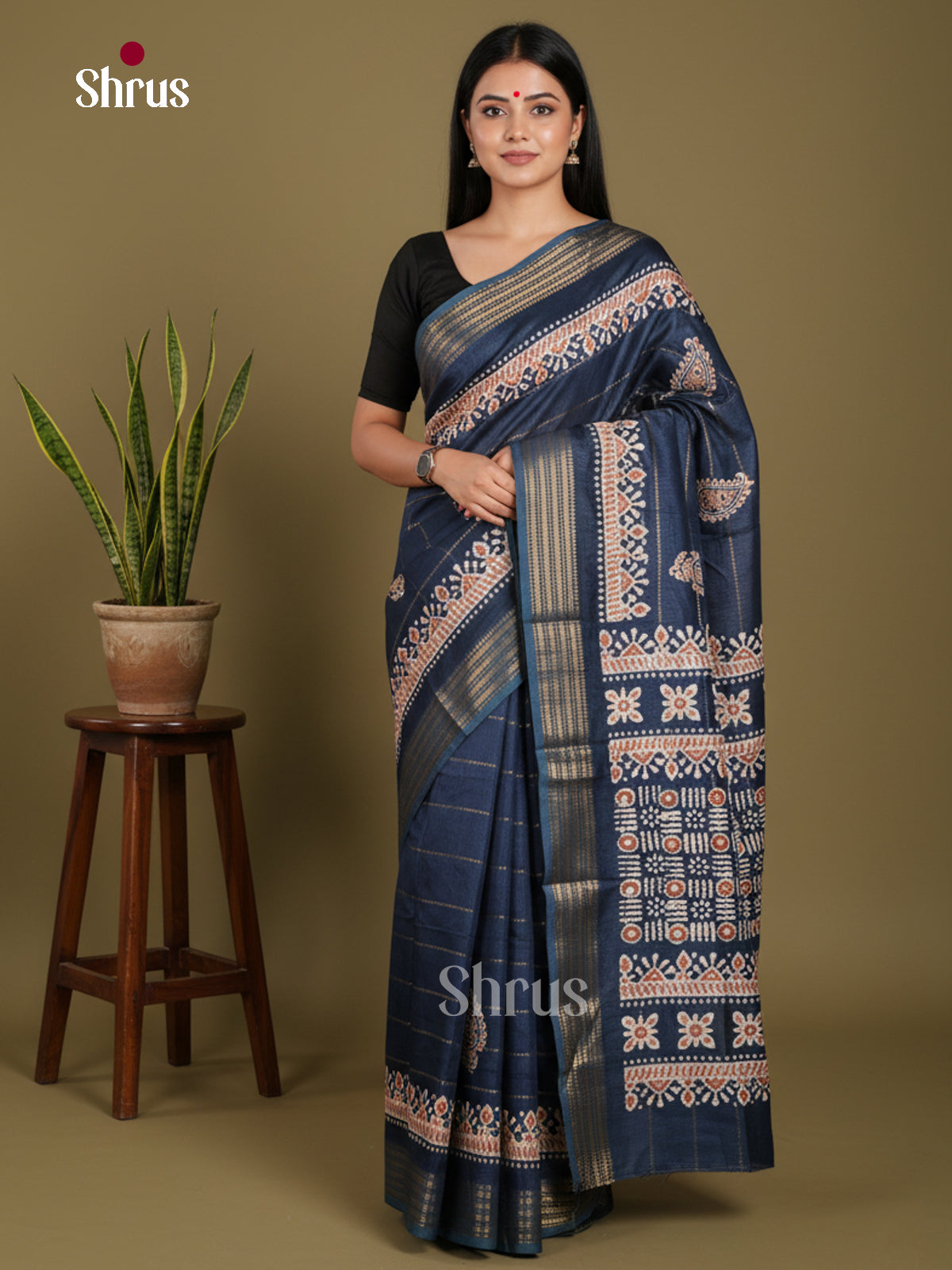 DJS28394 - Semi Crepe Saree - Shop on Shrus.com