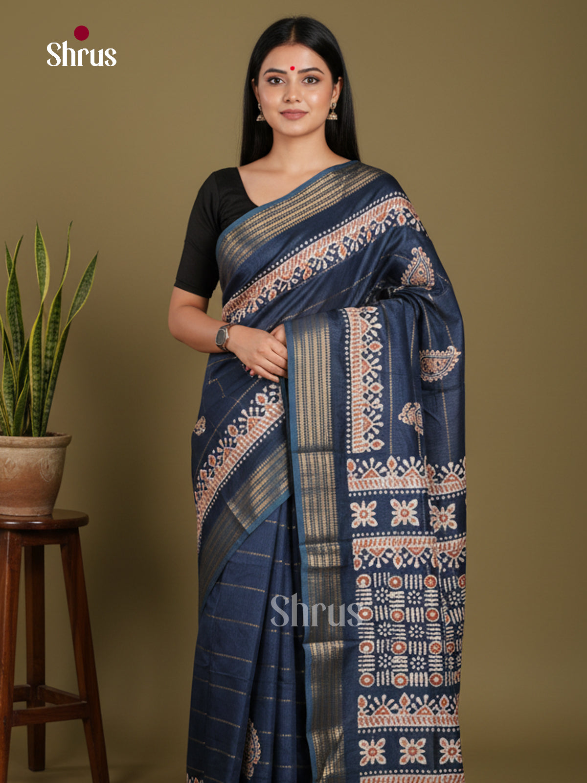 DJS28394 - Semi Crepe Saree - Shop on Shrus.com