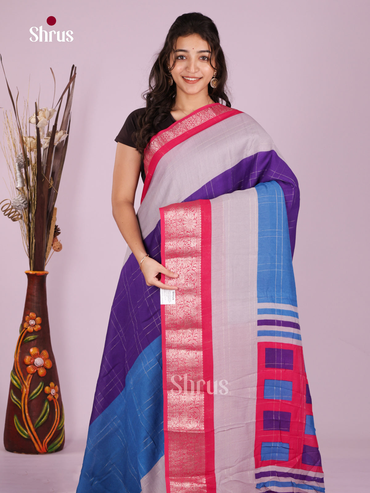 DJS28507 - Semi Mysoresilk Saree - Shop on Shrus.com