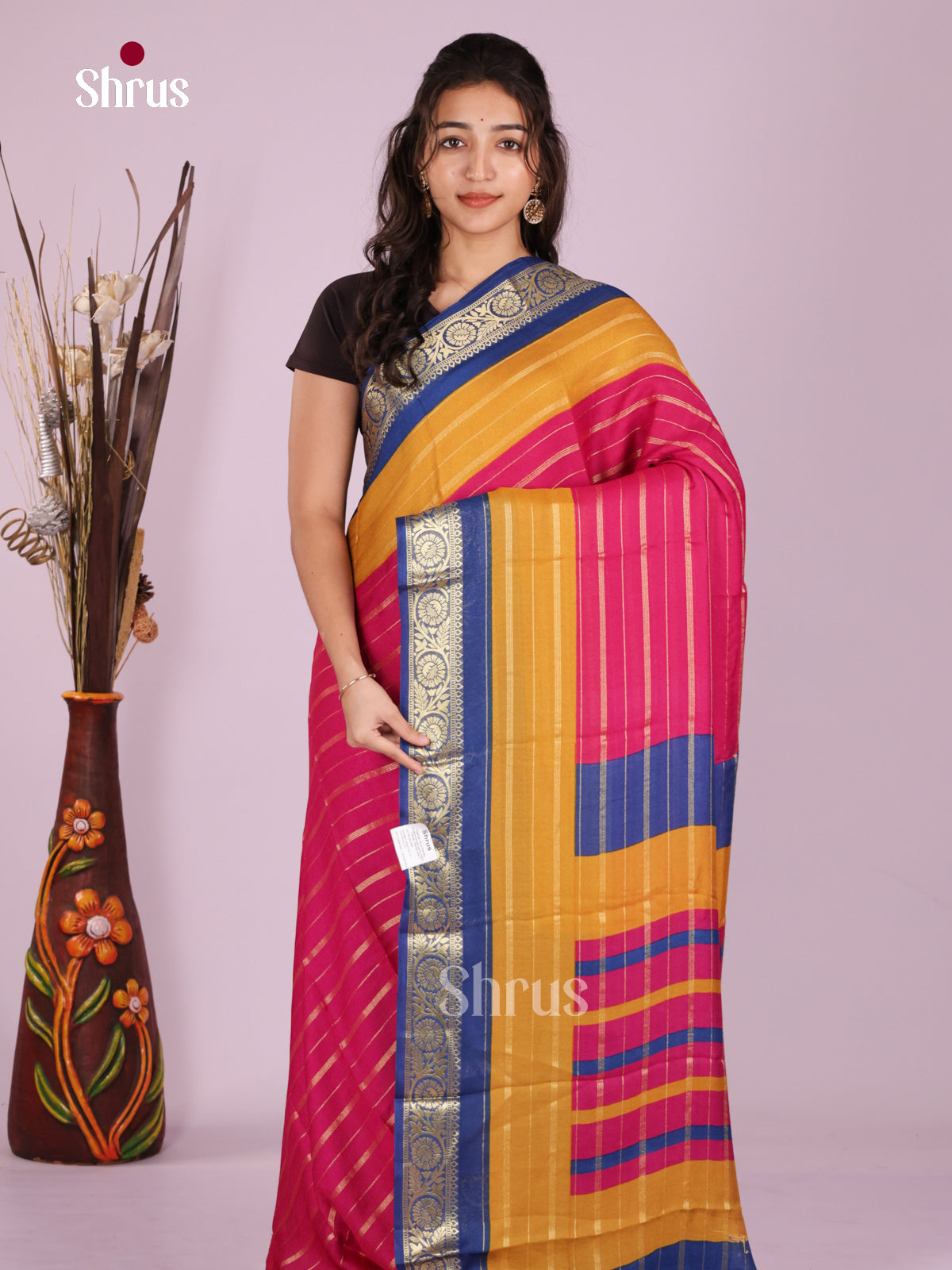 DJS28514 - Semi Mysoresilk Saree - Shop on Shrus.com
