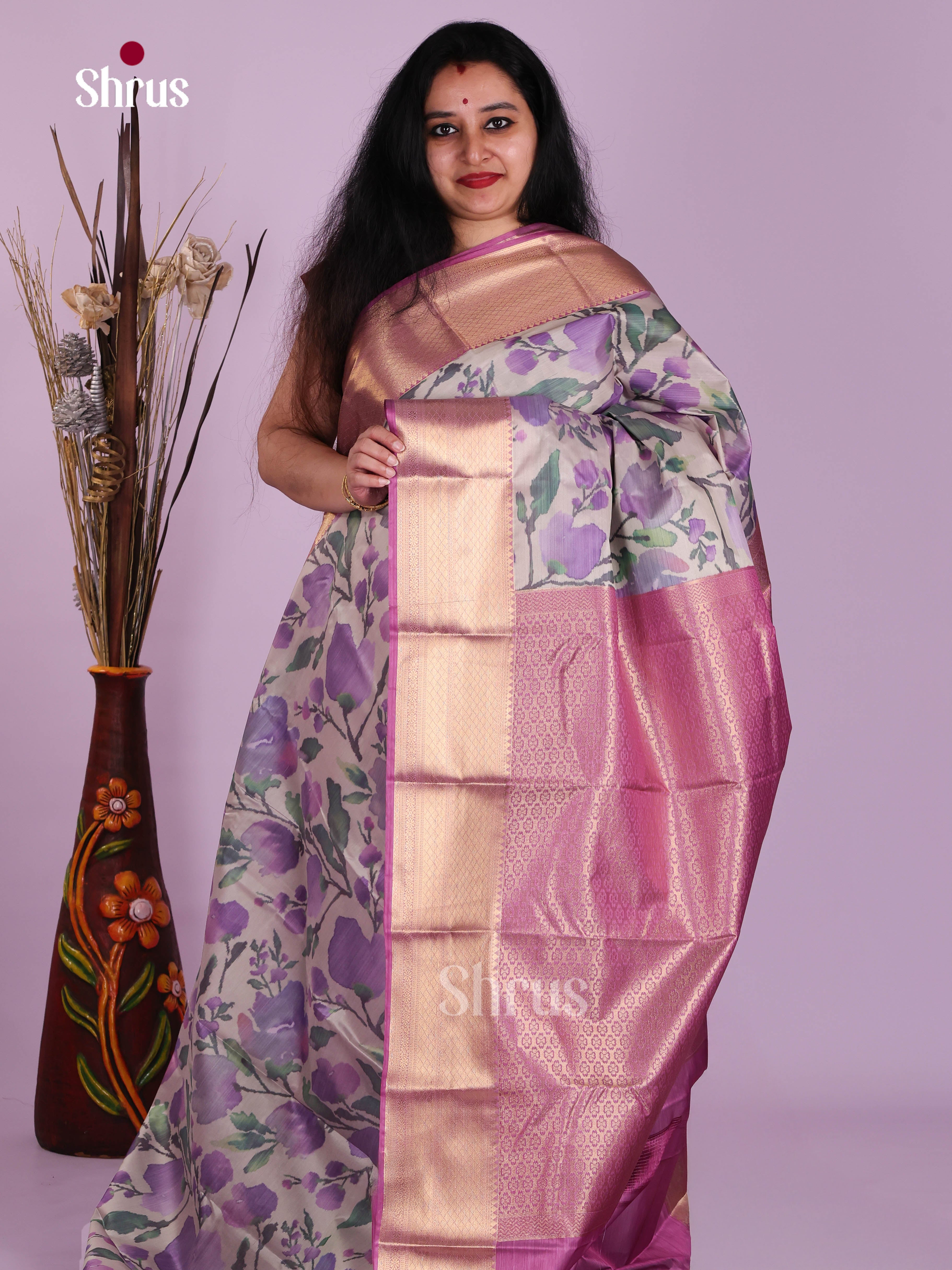 DJS29005 - Kanchipuram-halfpure Saree