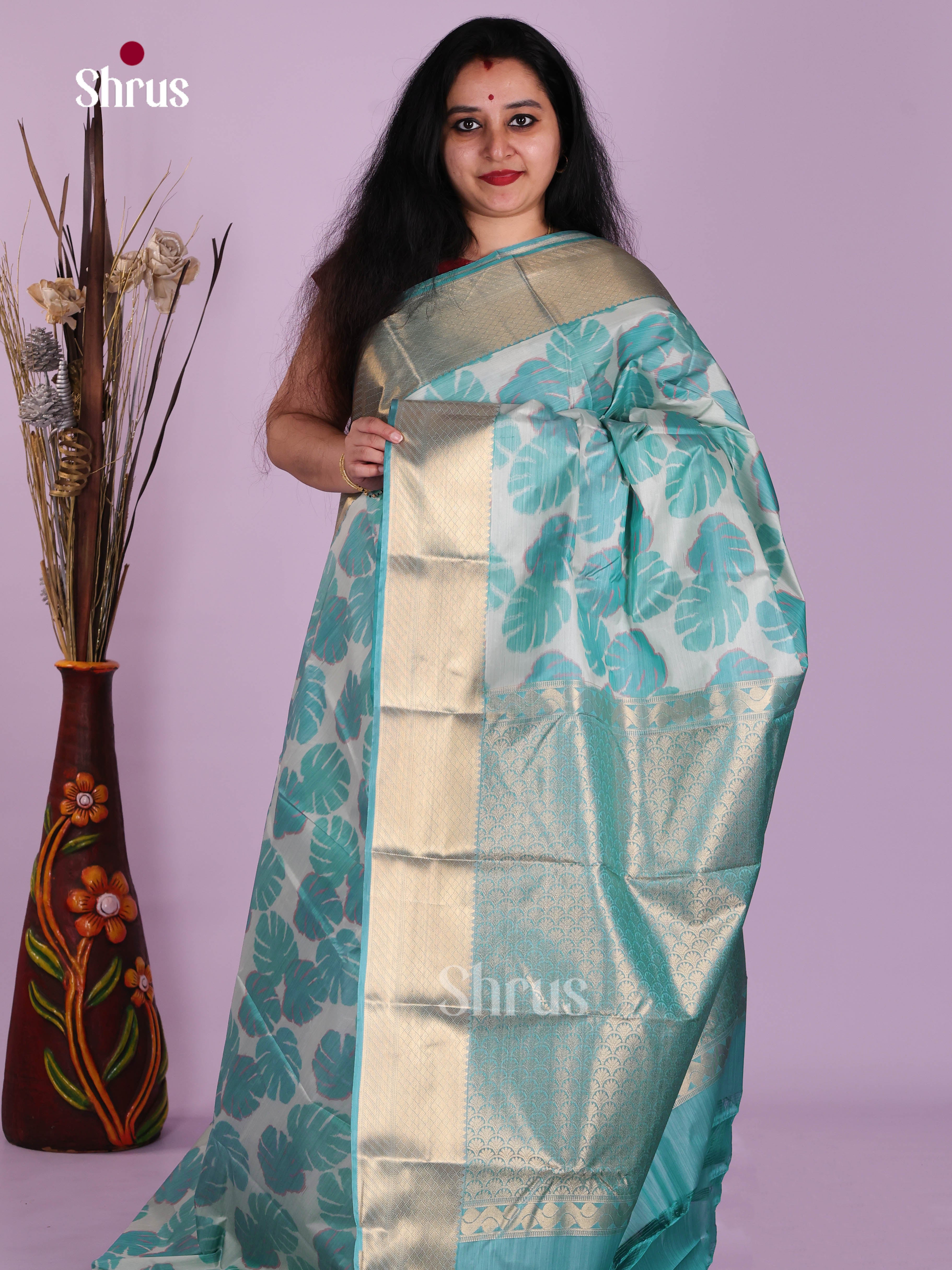 DJS29018 - Kanchipuram-halfpure Saree