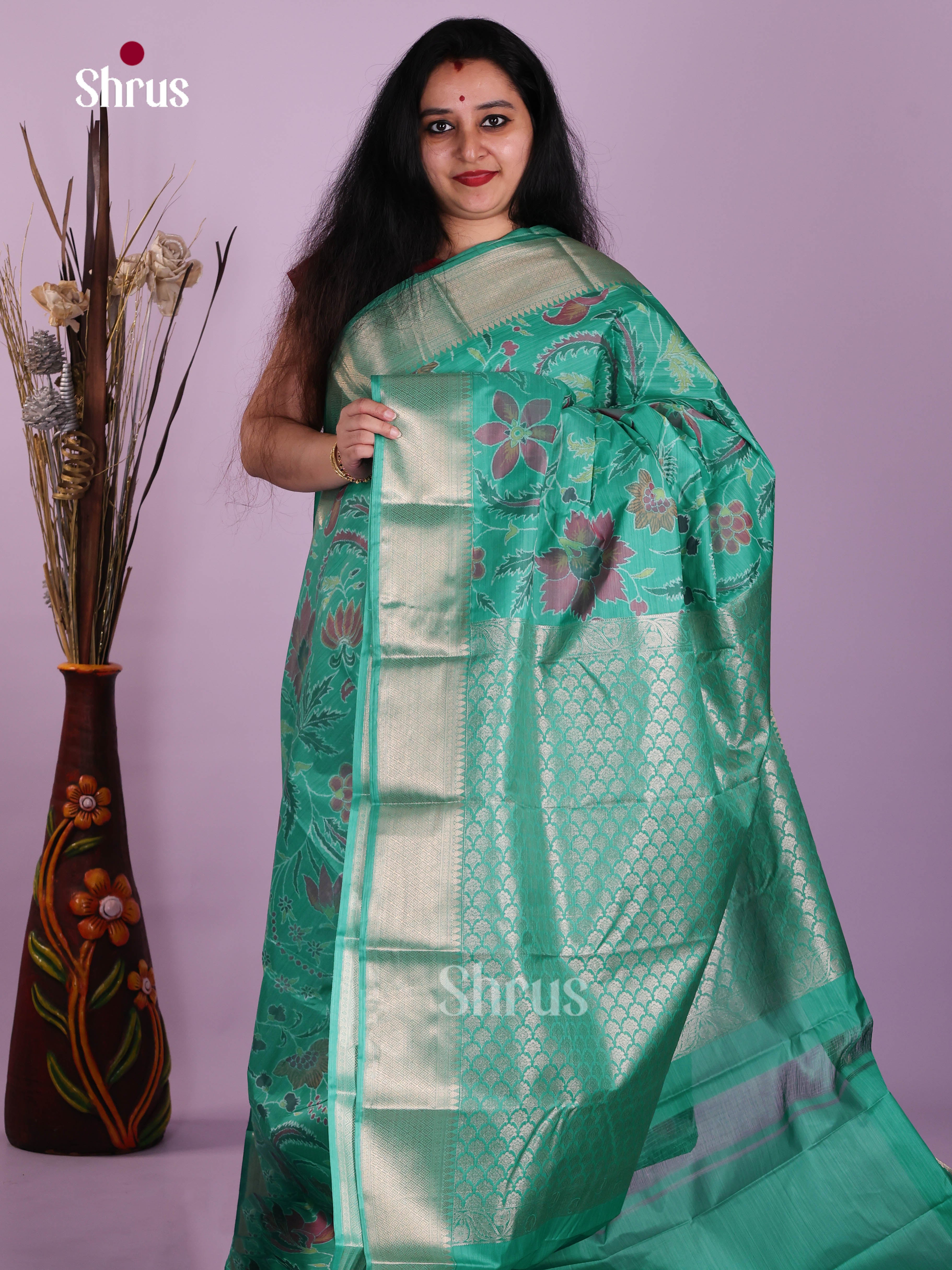 DJS29026 - Kanchipuram-halfpure Saree