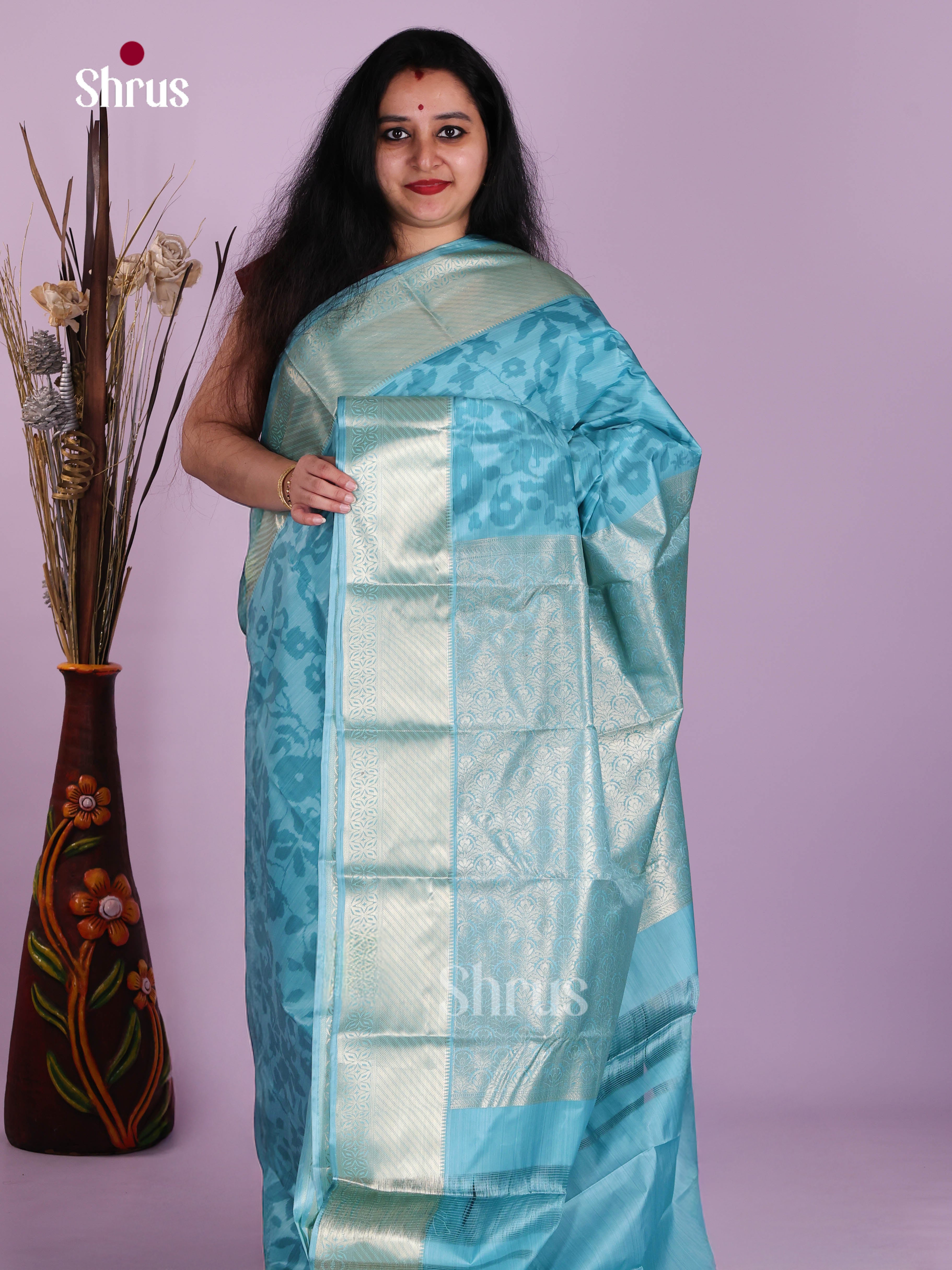 DJS29027 - Kanchipuram-halfpure Saree