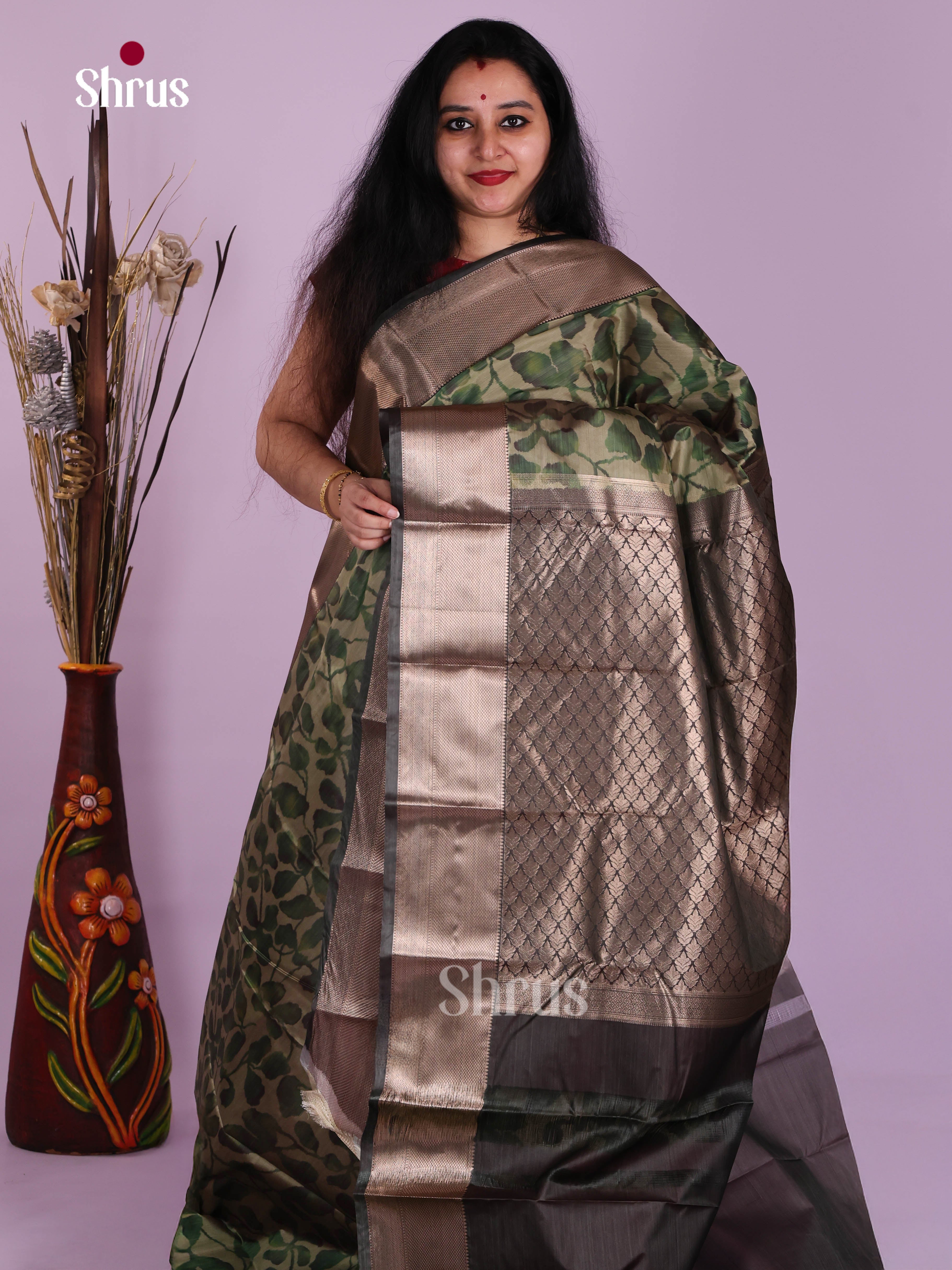 DJS29037 - Kanchipuram-halfpure Saree