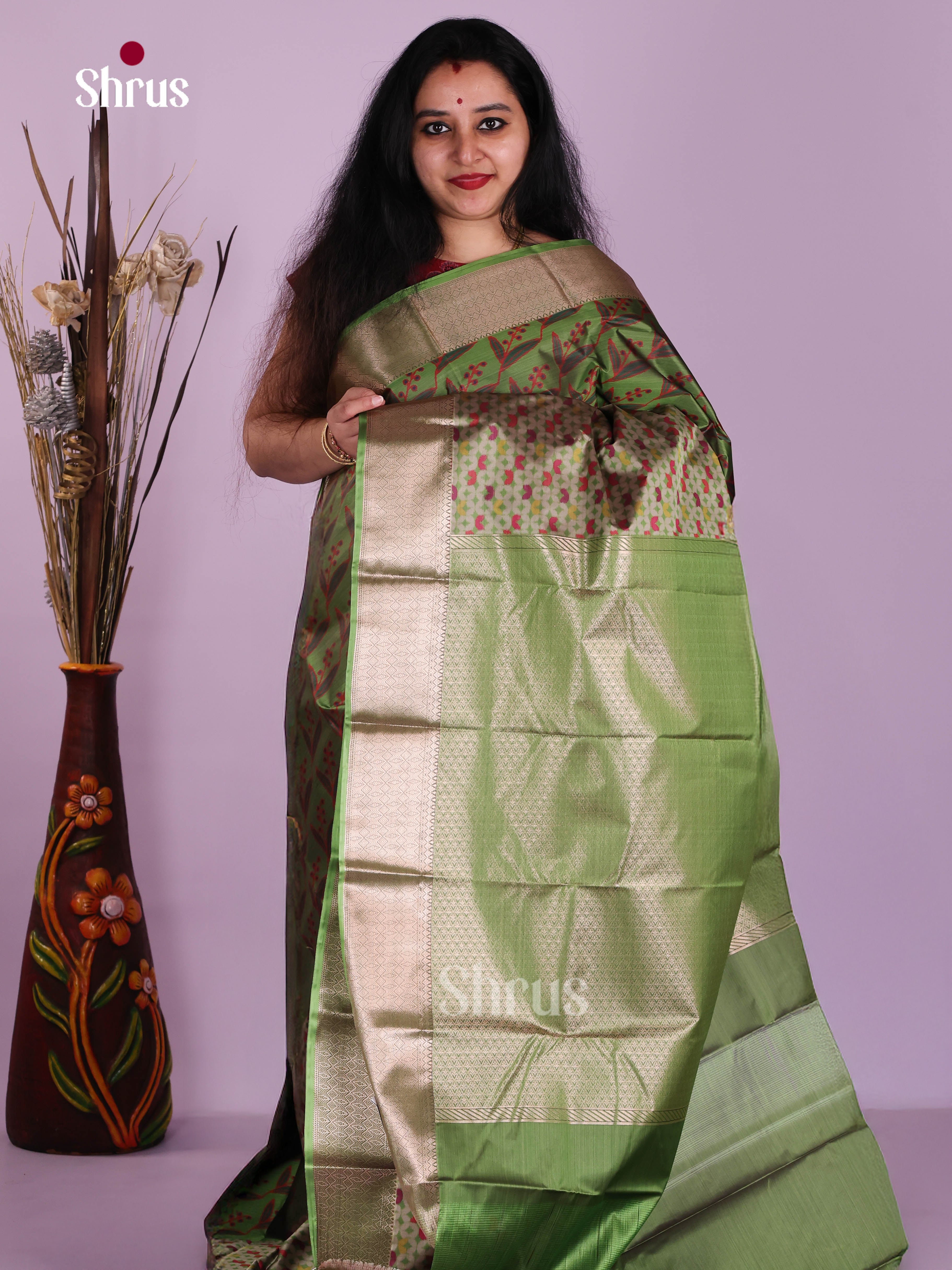DJS29044 - Kanchipuram-halfpure Saree