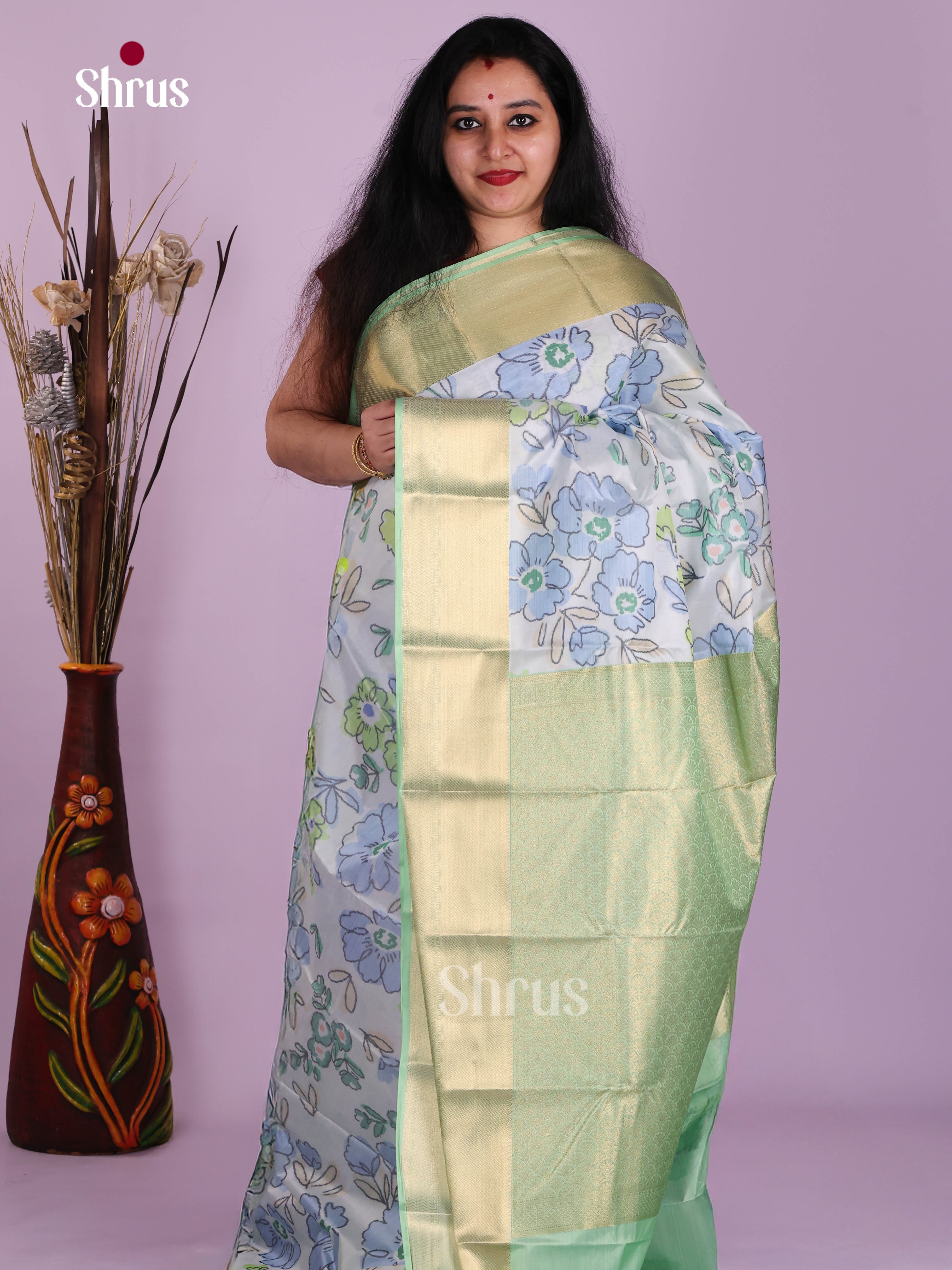 DJS29050 - Kanchipuram-halfpure Saree