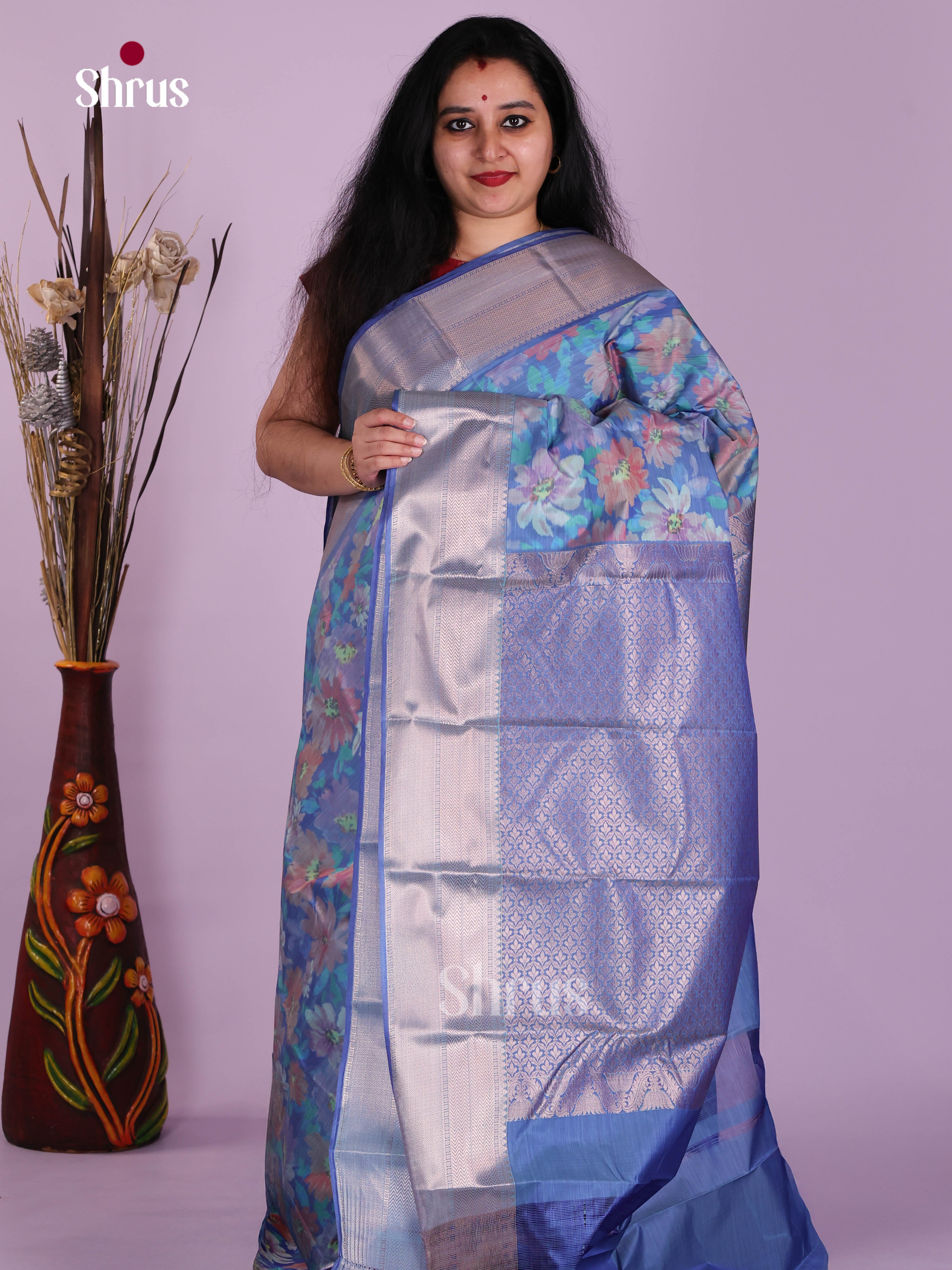 DJS29066 - Kanchipuram-halfpure Saree