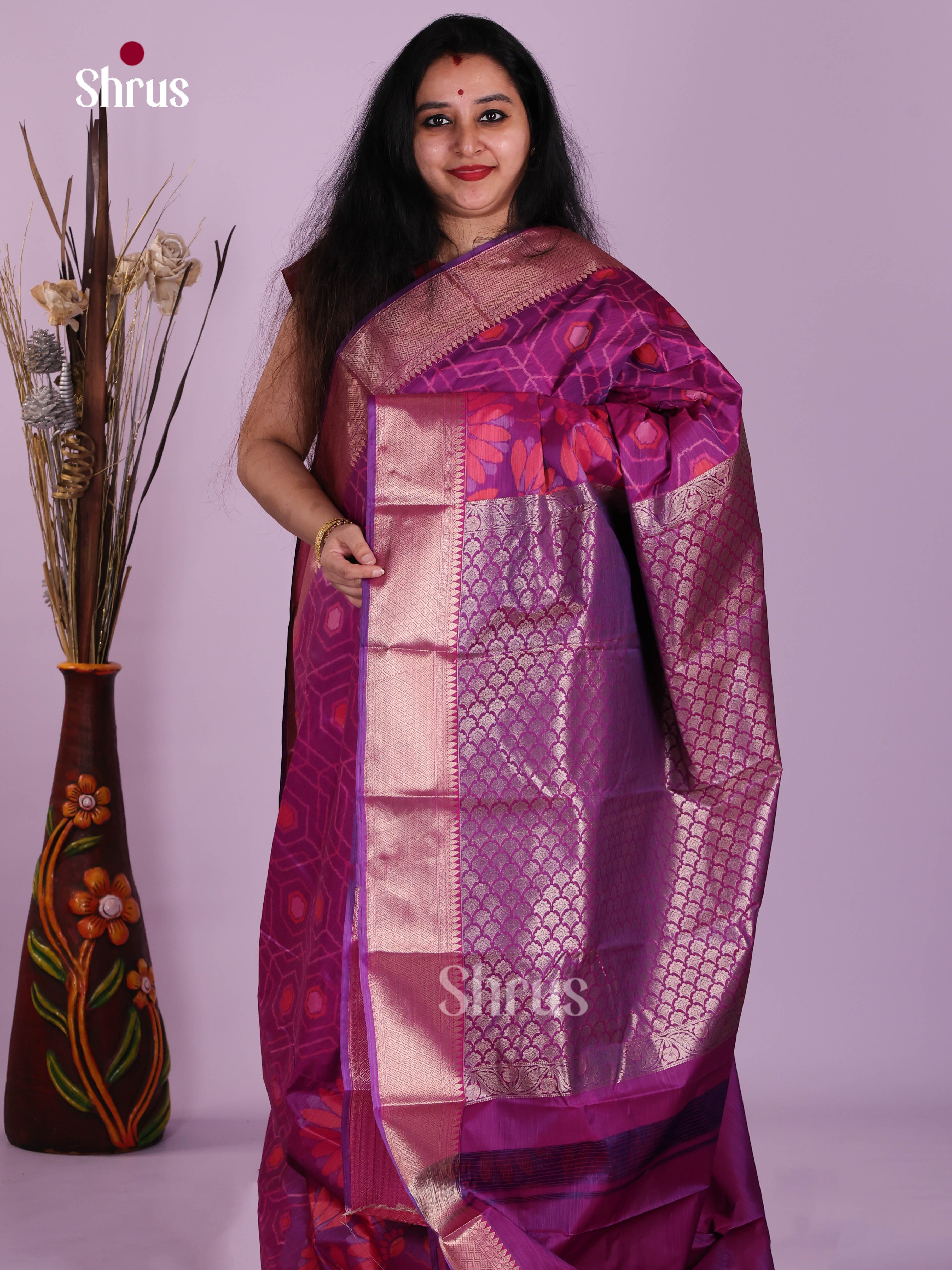 DJS29079 - Kanchipuram-halfpure Saree