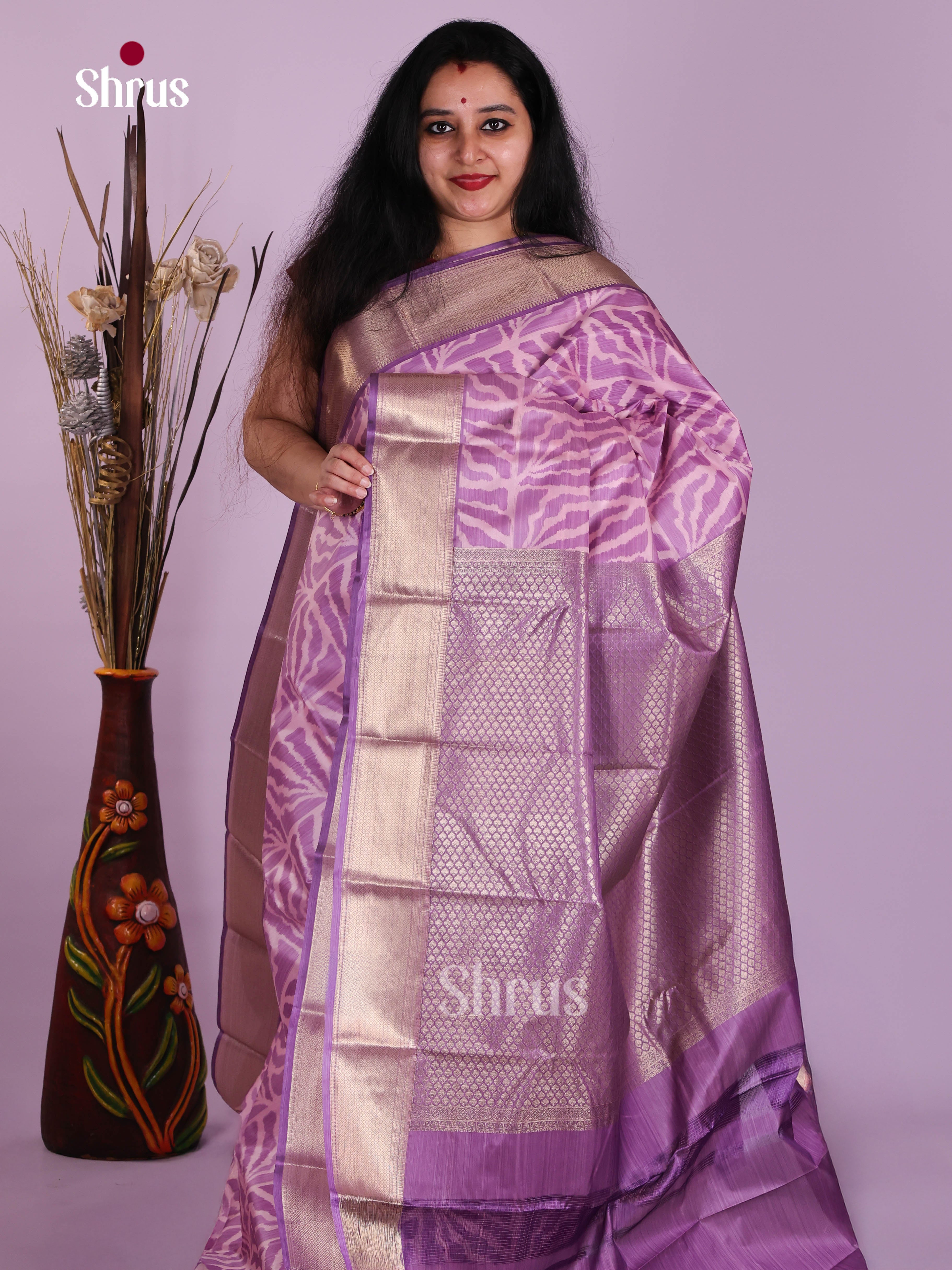 DJS29080 - Kanchipuram-halfpure Saree