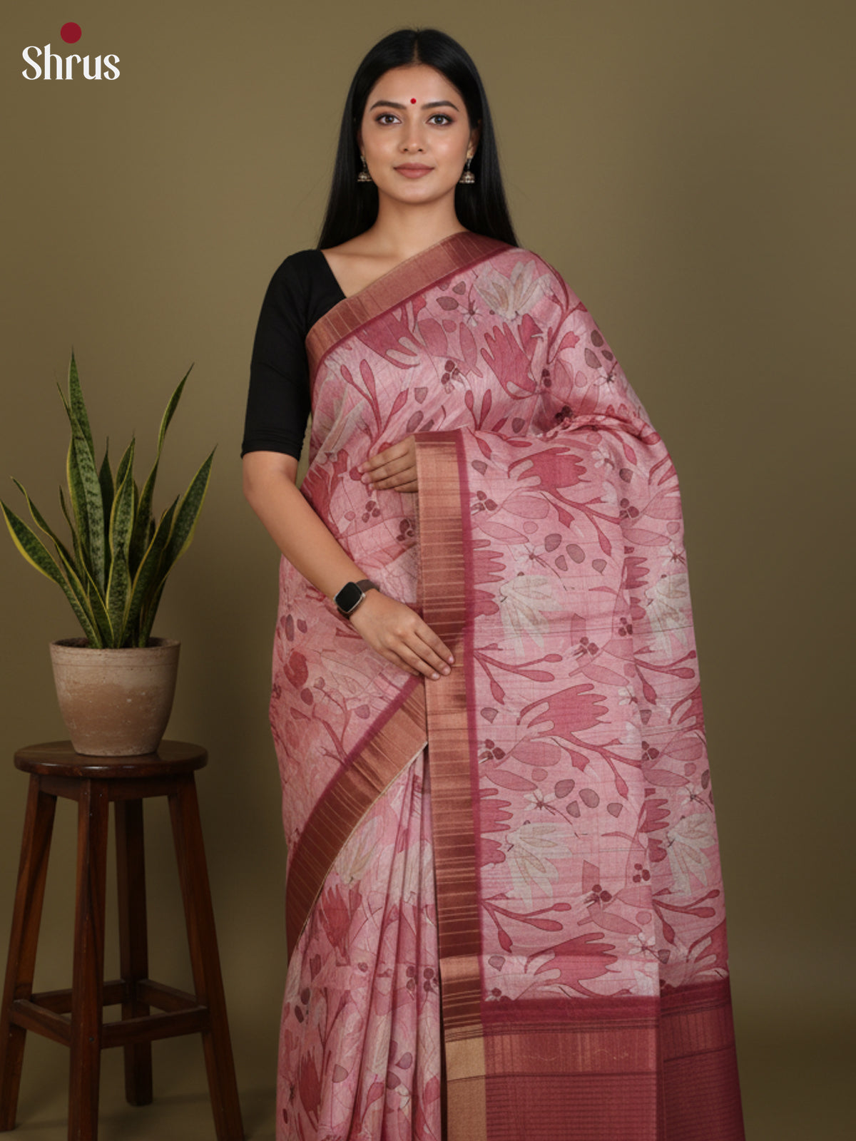 DJS30057 - Semi Tussar Saree - Shop on Shrus.com