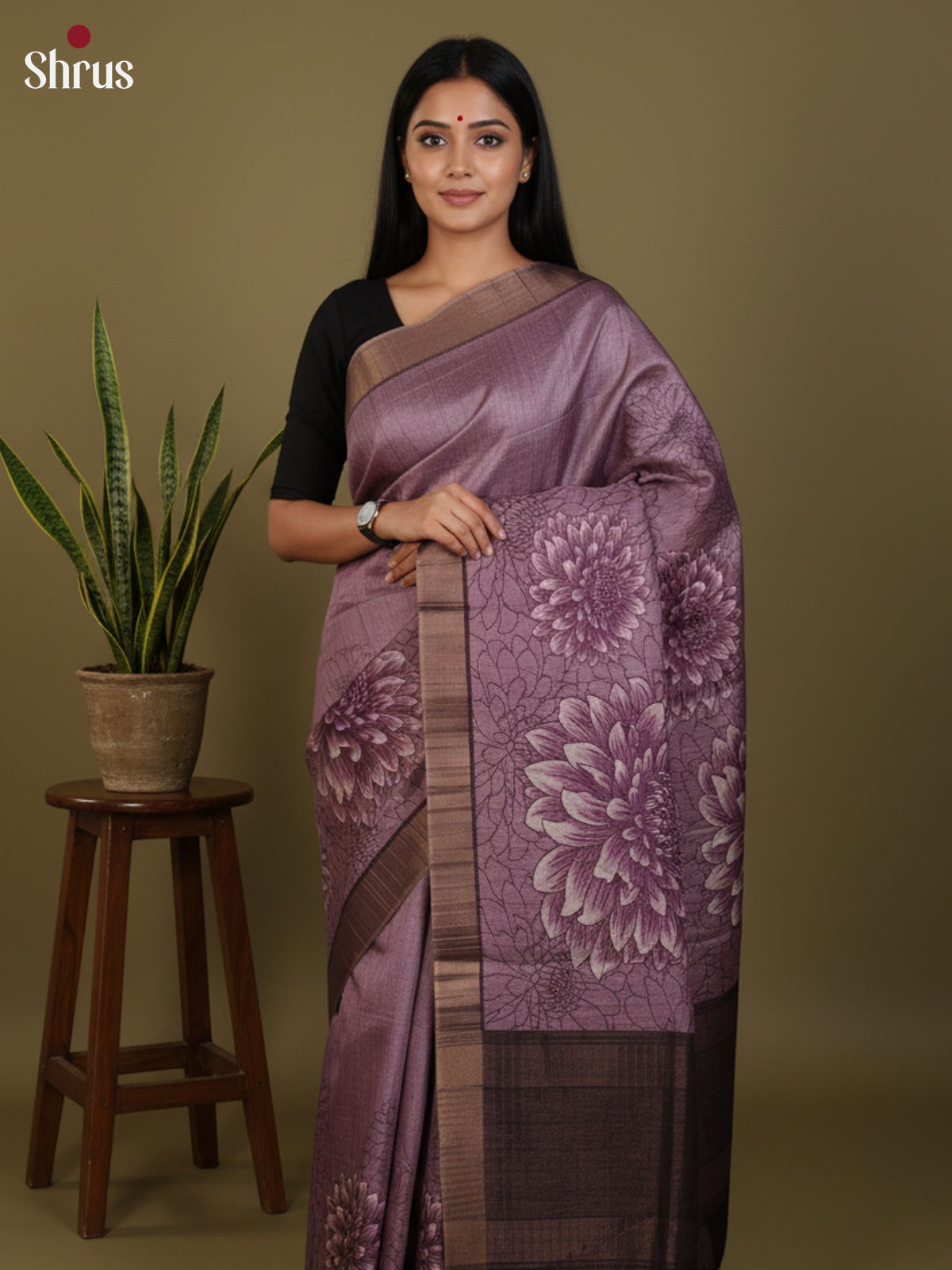 DJS30070 - Semi Tussar Saree - Shop on Shrus.com