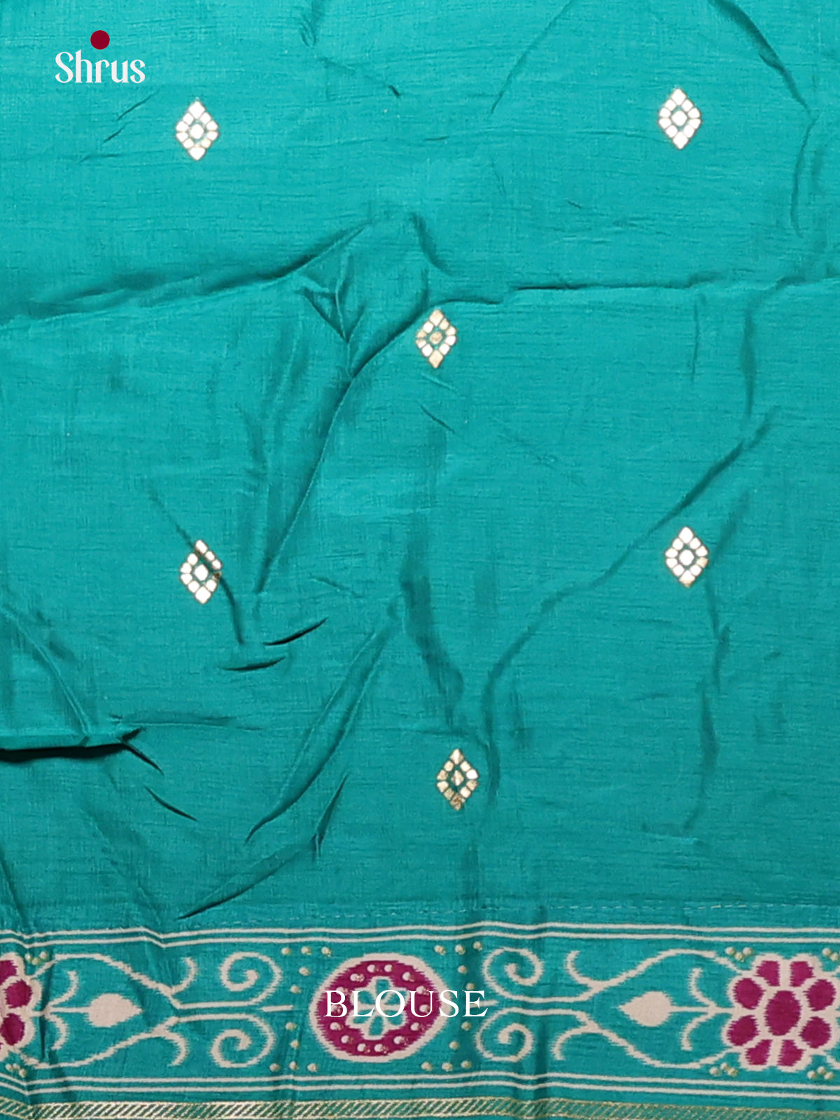 DJS30088 - Semi Ikkat Print Saree - Shop on Shrus.com