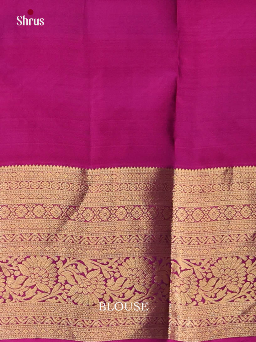 Green & Purple - Kanchipuram-halfpure Saree