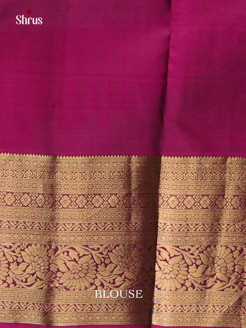 Green & Purple - Kanchipuram-halfpure Saree - Shop on Shrus.com