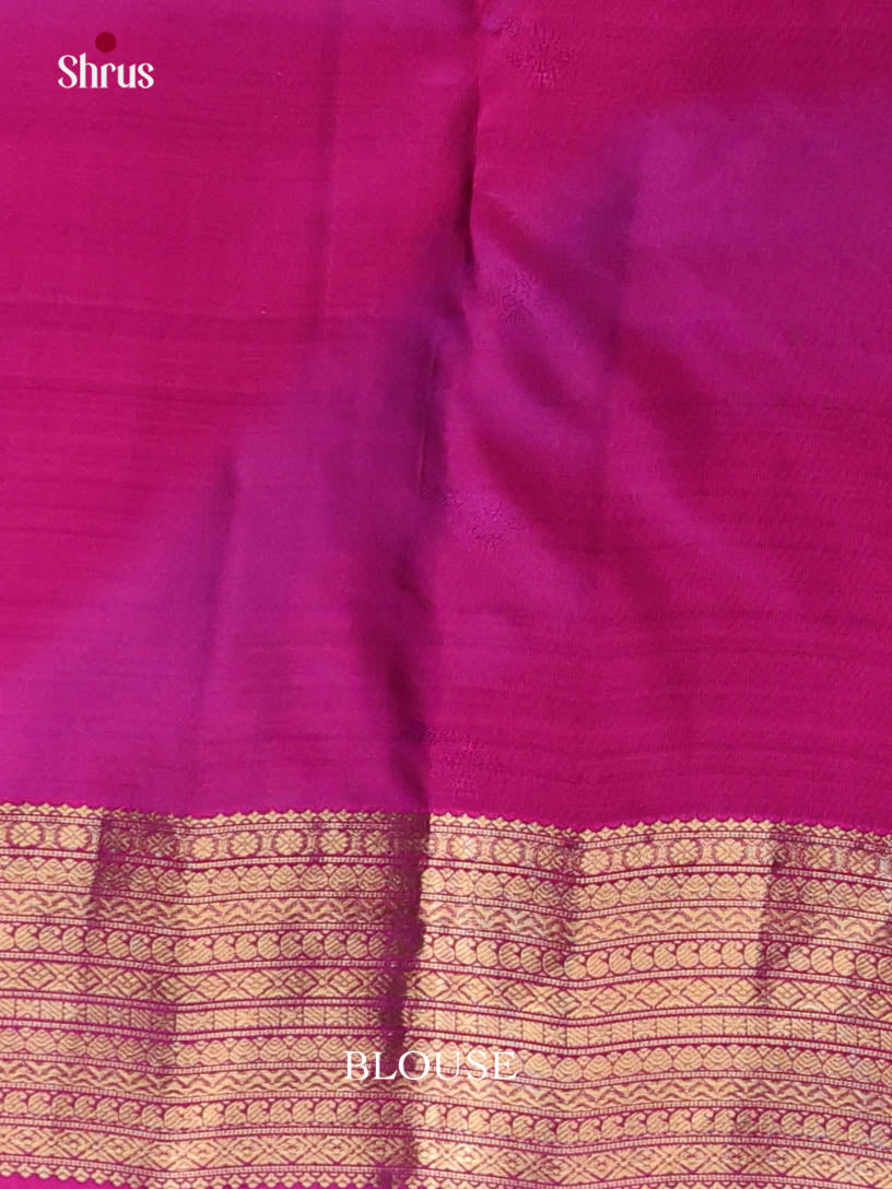Blue & Purple - Kanchipuram-halfpure Saree