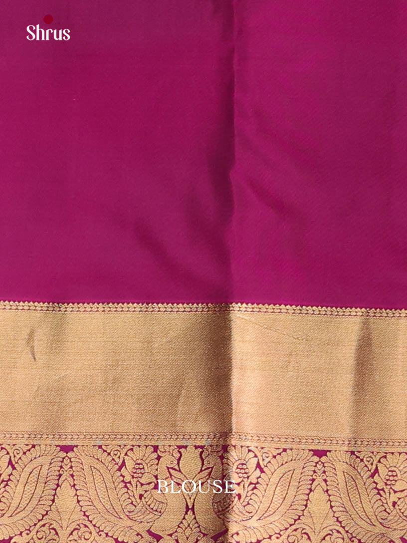Green & Purple - Kanchipuram-halfpure Saree