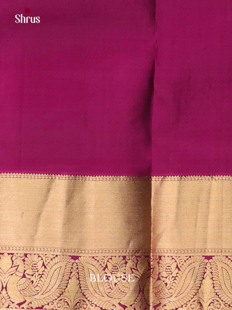 Green & Purple- Kanchipuram-halfpure Saree