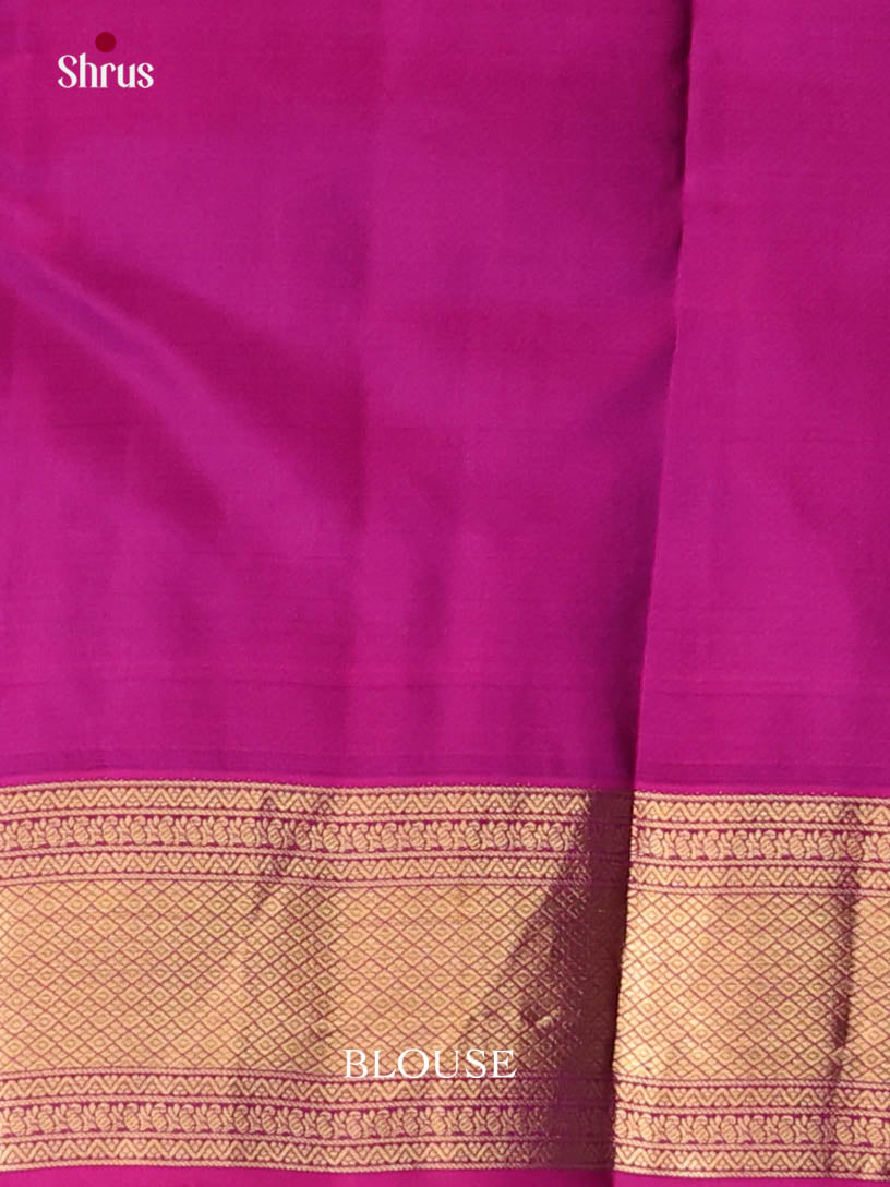 Green & Purple- Kanchipuram-halfpure Saree