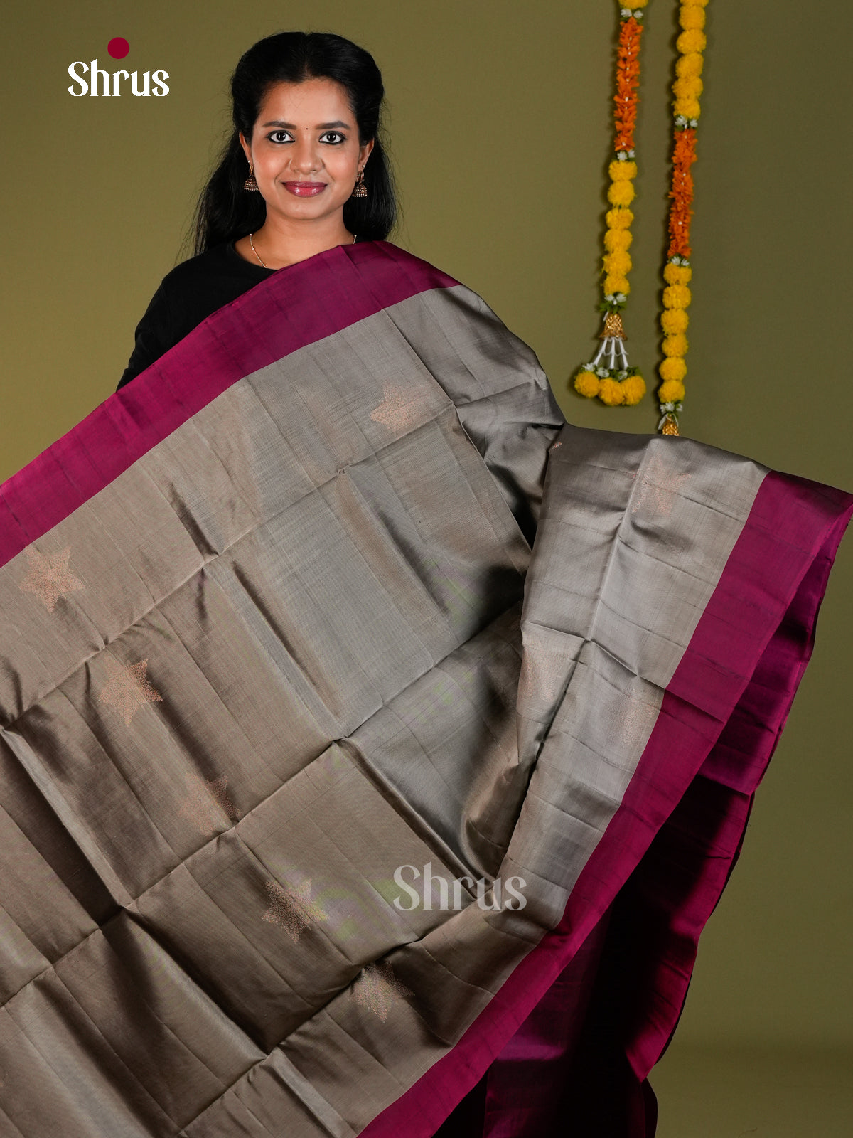 DKS03007 - Softsilk-halfpure Saree - Shop on Shrus.com
