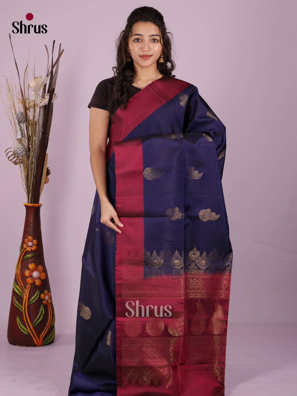 DKS03009 - Softsilk-halfpure Saree - Shop on Shrus.com