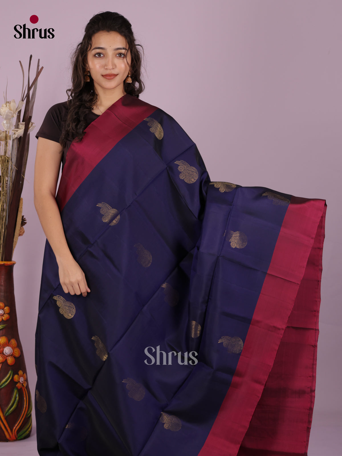 DKS03009 - Softsilk-halfpure Saree - Shop on Shrus.com