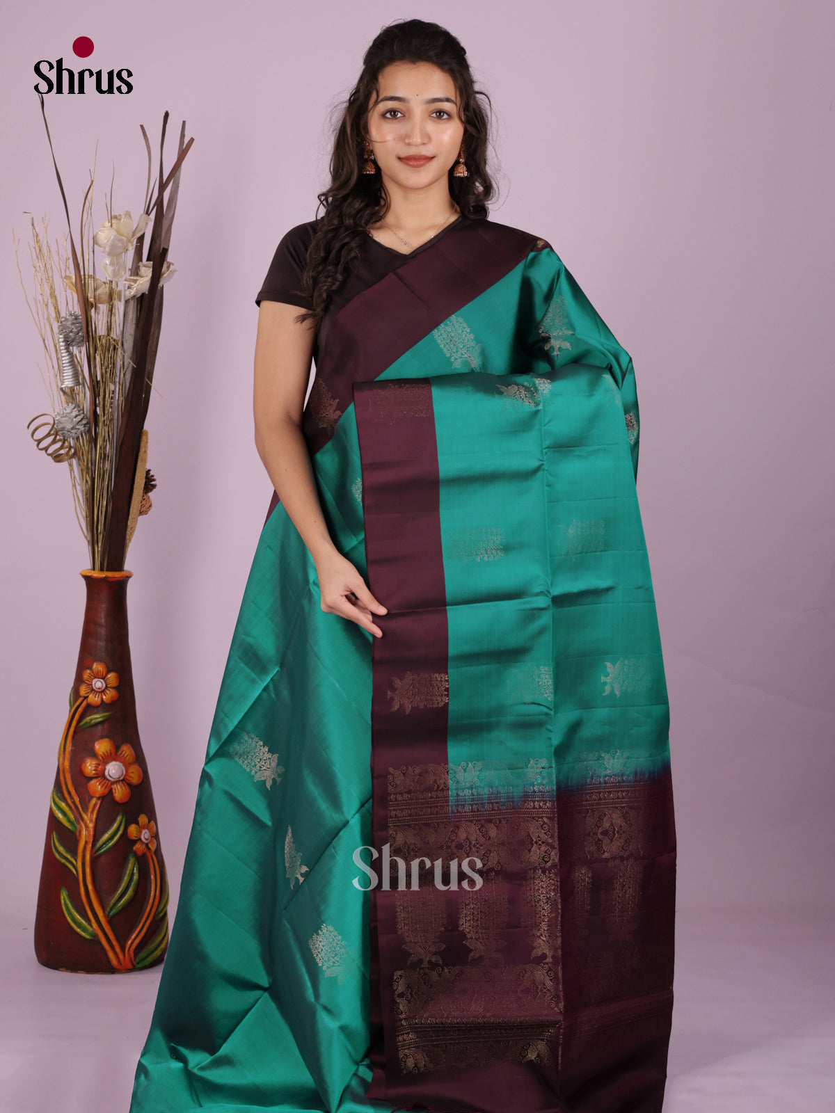 DKS03023 - Softsilk-halfpure Saree - Shop on Shrus.com