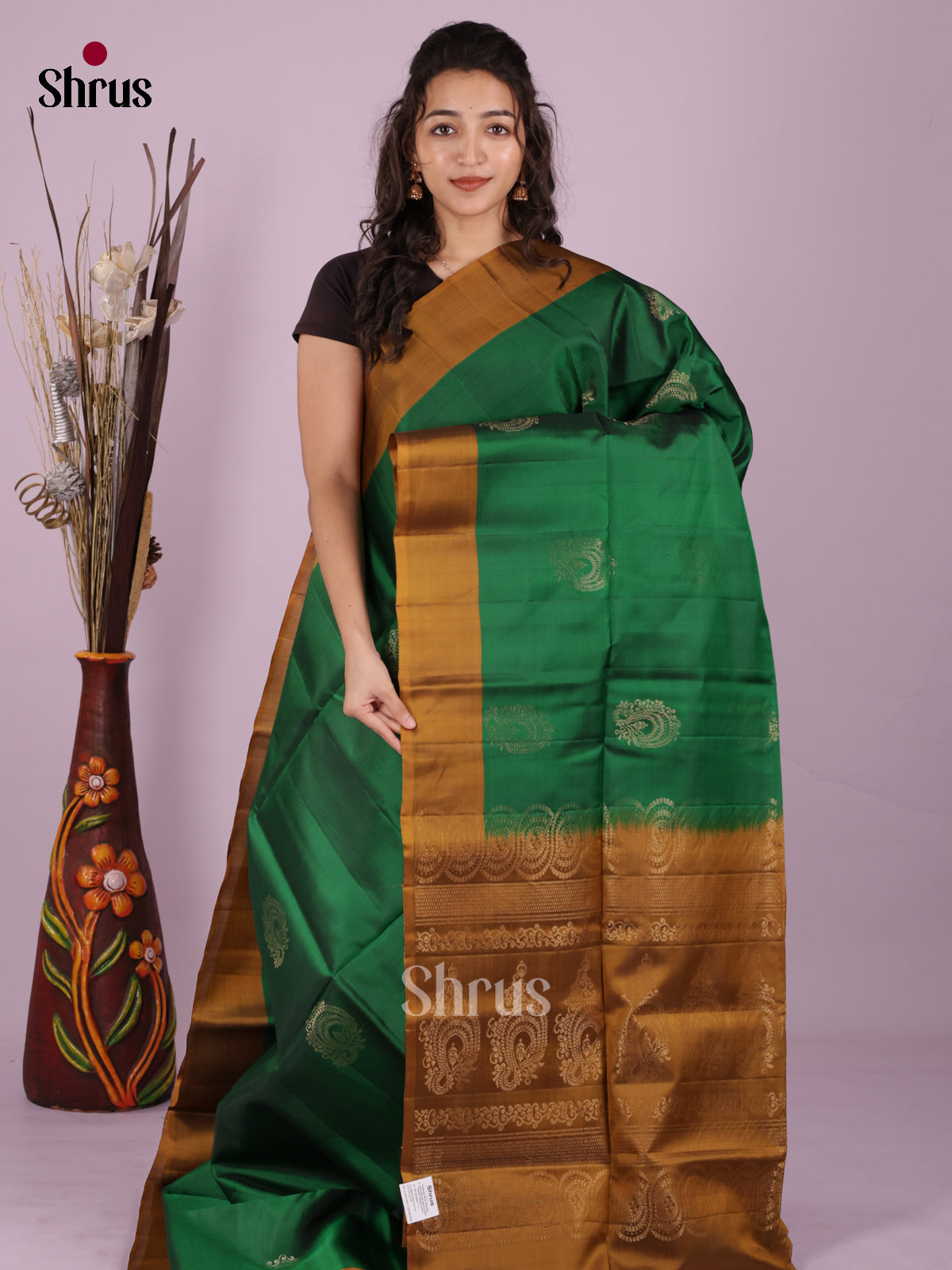 DKS03024 - Softsilk-halfpure Saree - Shop on Shrus.com