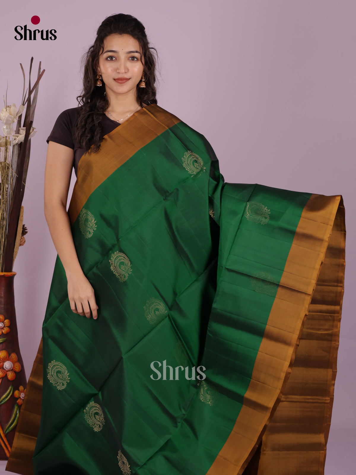 DKS03024 - Softsilk-halfpure Saree - Shop on Shrus.com